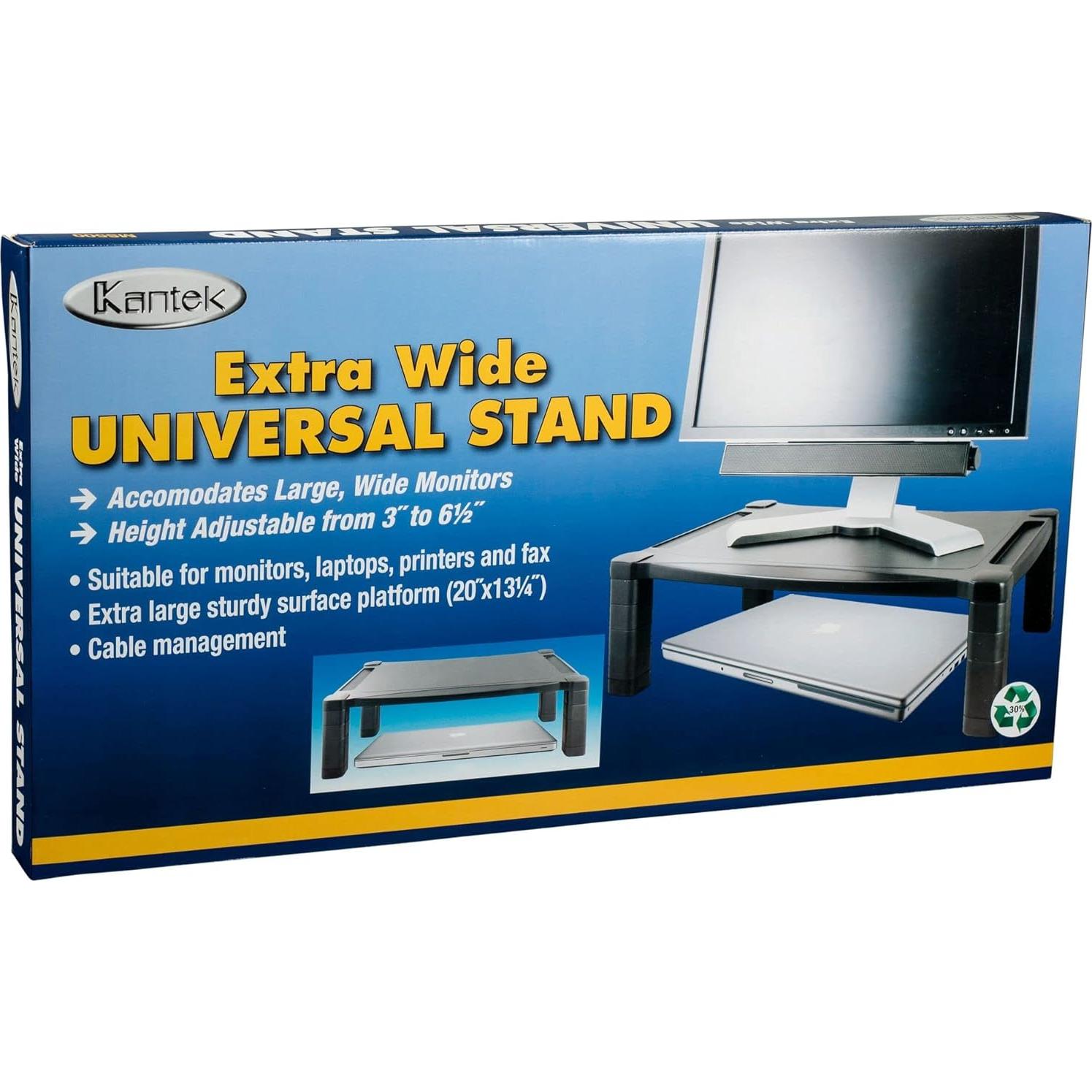 Soporte para Monitor Kantek MS500 Ajustable 50.8x33.7cm Negro