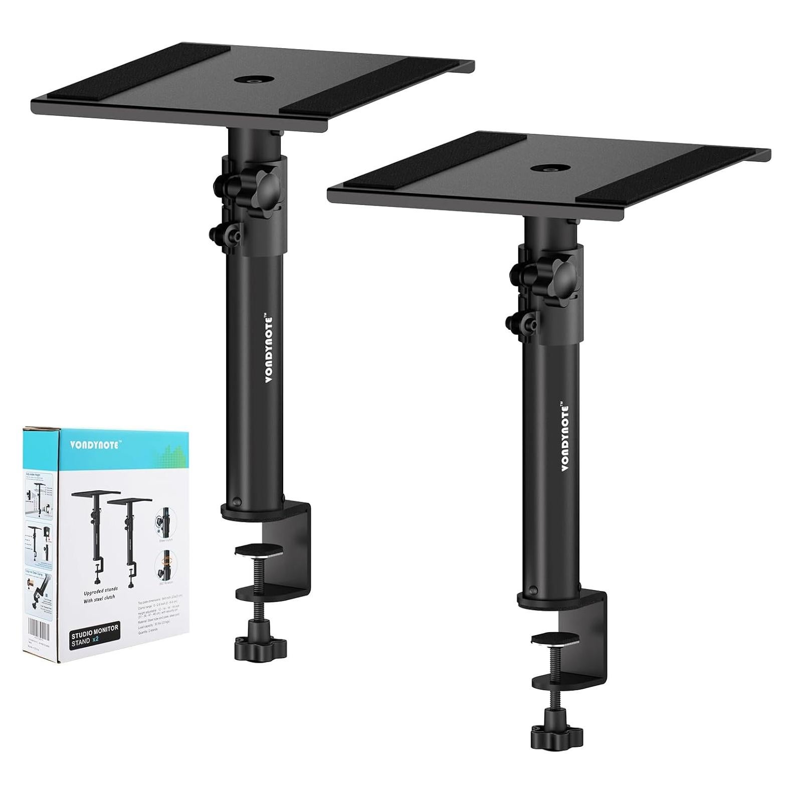 Juego de 2 Soportes de Monitores Vondynote Altura Ajustable 31-46 cm