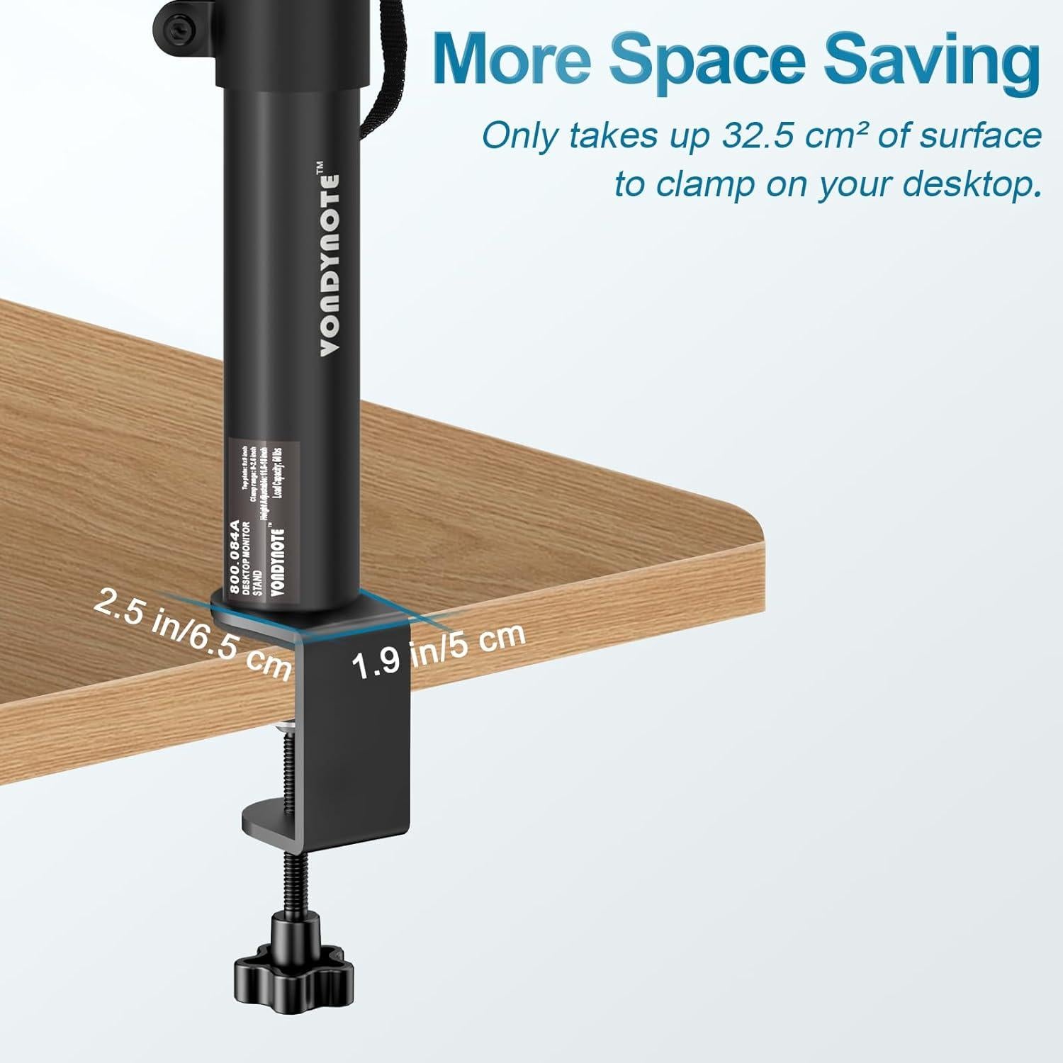 Juego de 2 Soportes de Monitores Vondynote Altura Ajustable 31-46 cm