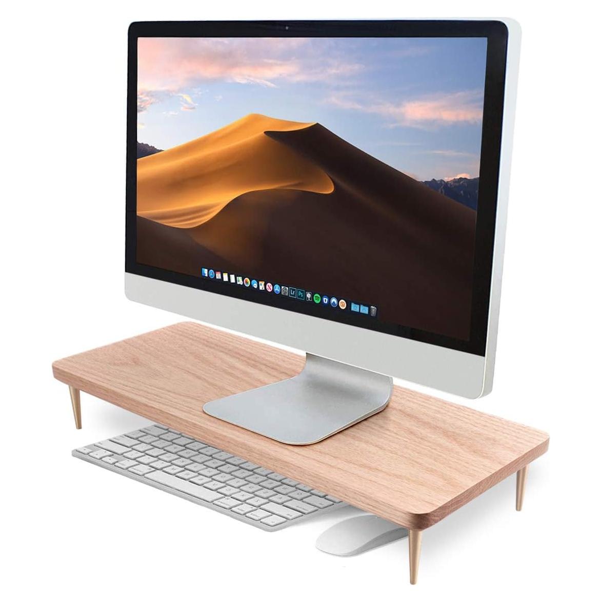 Soporte para Monitor de Madera Roble Rojo CRAFT KITTIES 52cm USB