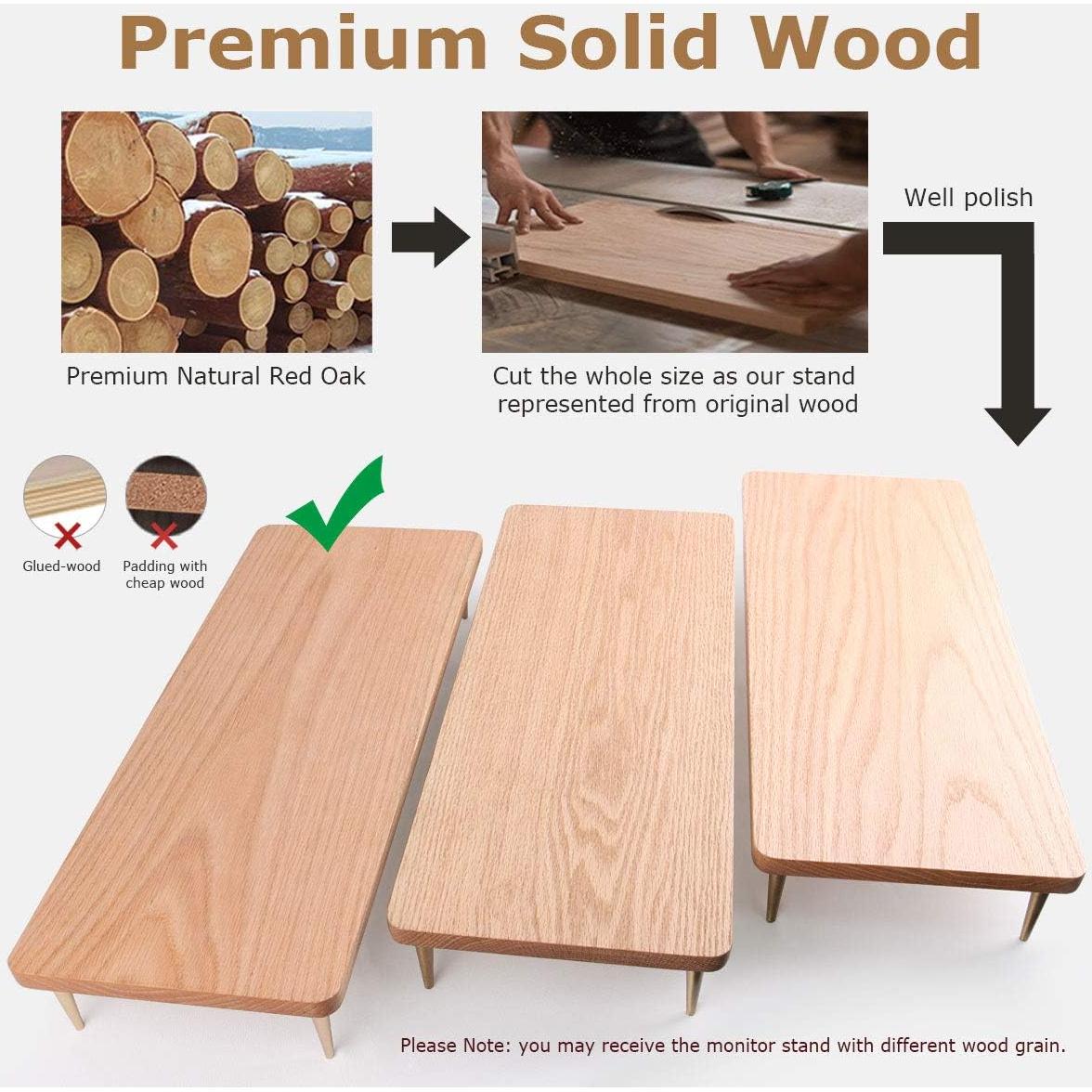 Soporte para Monitor de Madera Roble Rojo CRAFT KITTIES 52cm USB