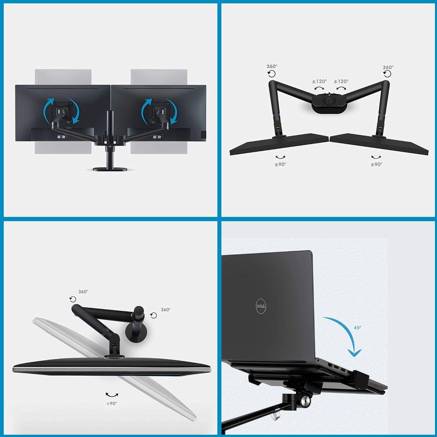 Soporte de escritorio ajustable MagicHold para laptop y monitores