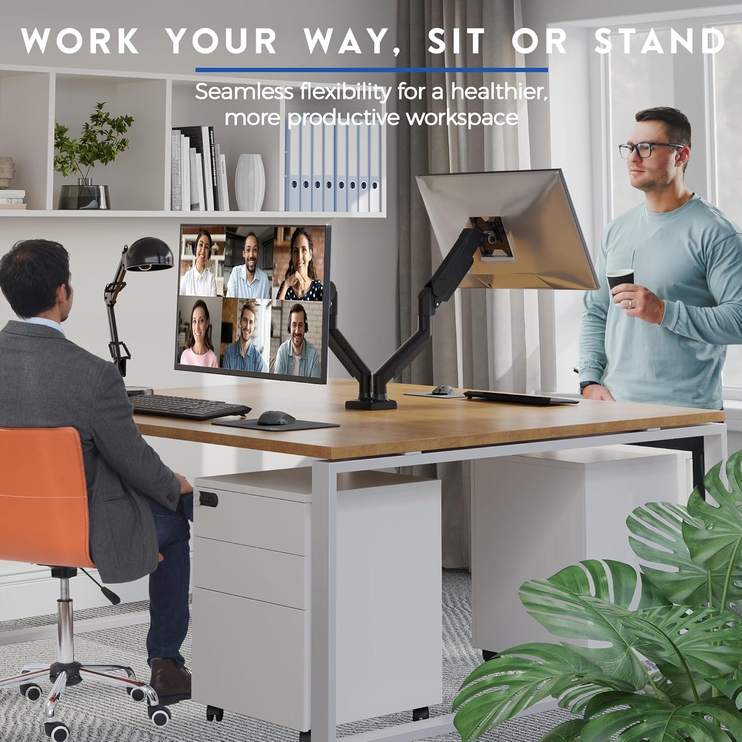 Soporte de Monitor Dual BONTEC GDM7502 Negro 15-32" 9 kg