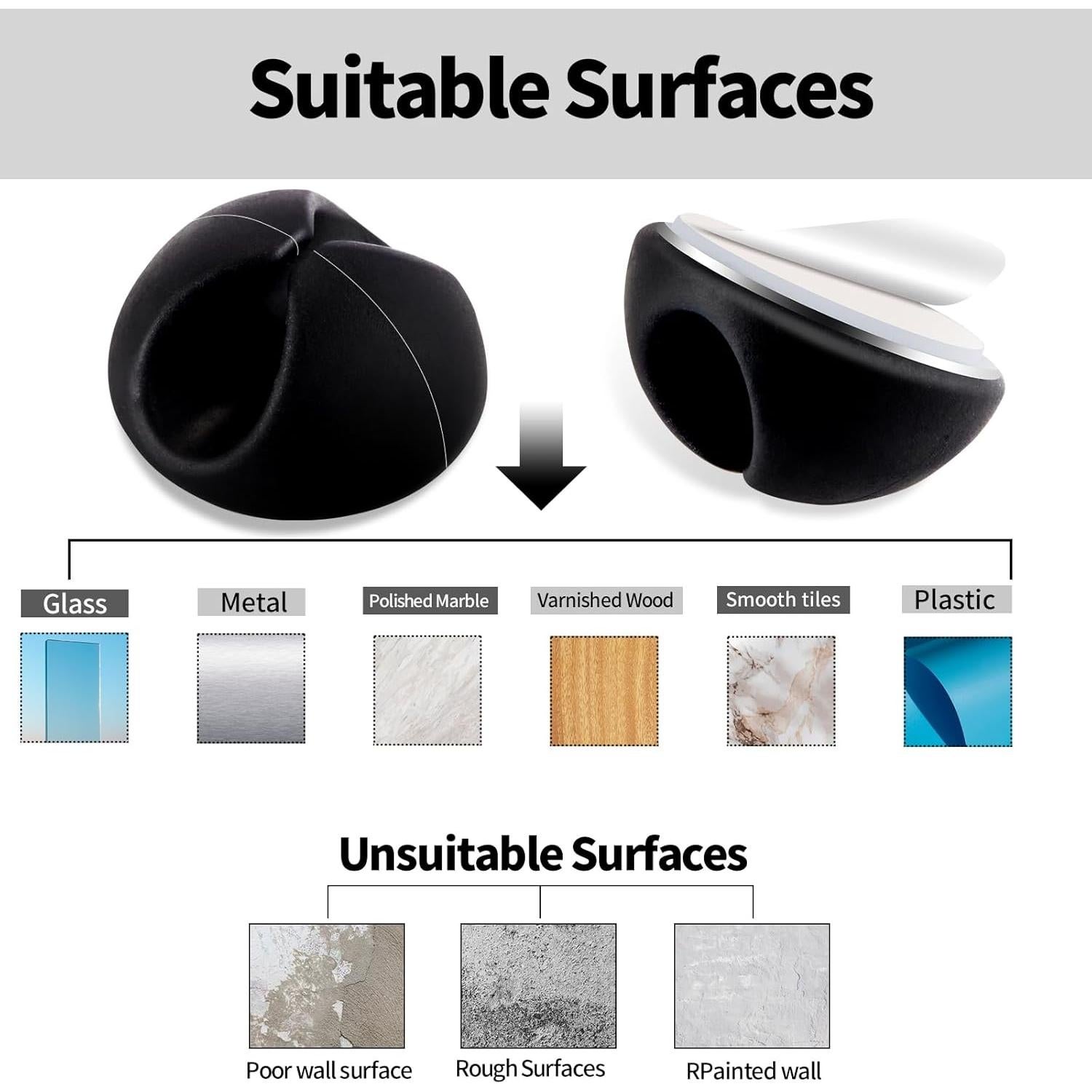 Organizador de Cables MixS Live - 26 Piezas, Clips Adhesivos