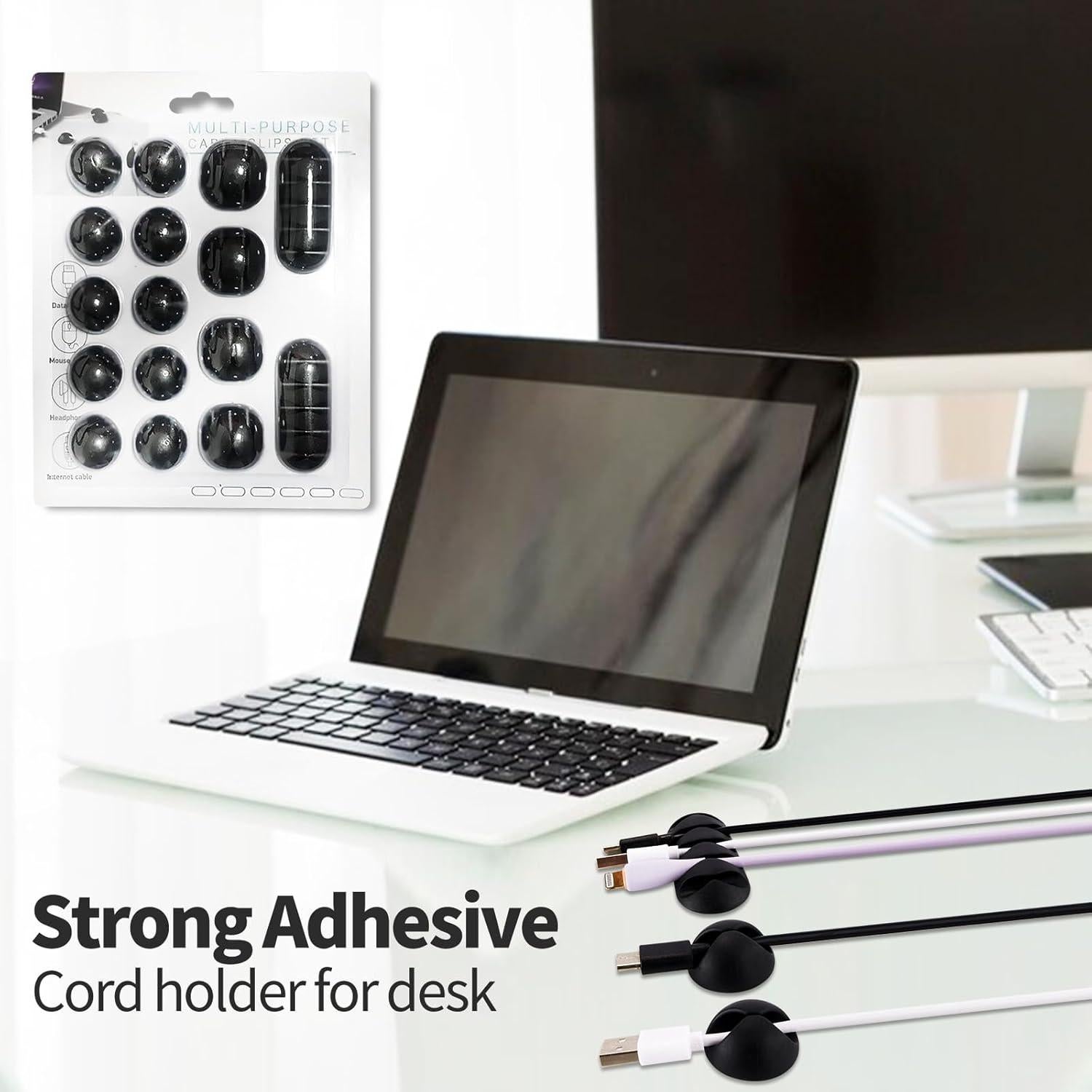 Organizador de Cables MixS Live - 26 Piezas, Clips Adhesivos