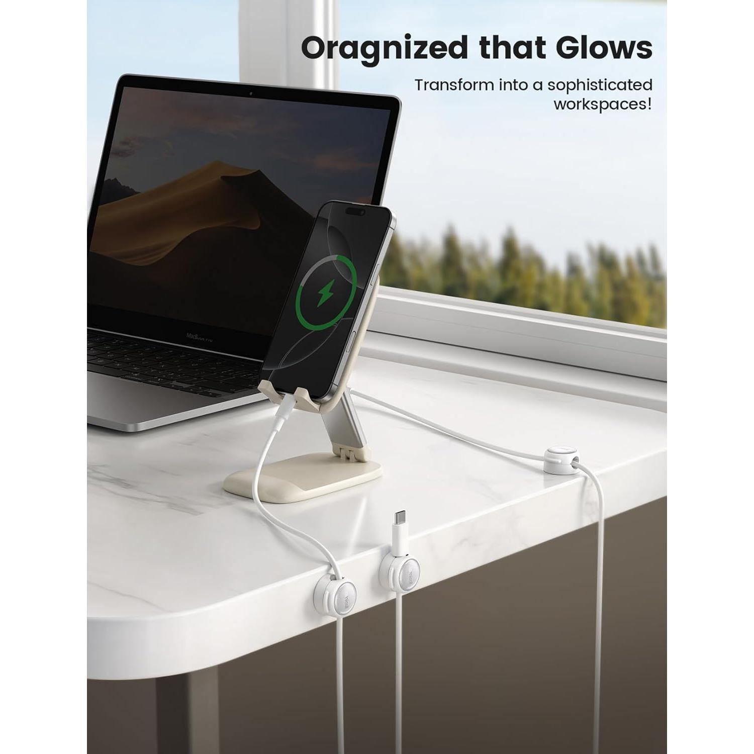 Clip Organizador de Cables Lamicall 8Pack Transparente