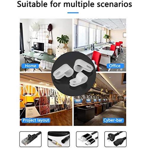 Bigtrans Clips de Alambre de Nylon Tipo R 305 Pcs - 5 Tamaños