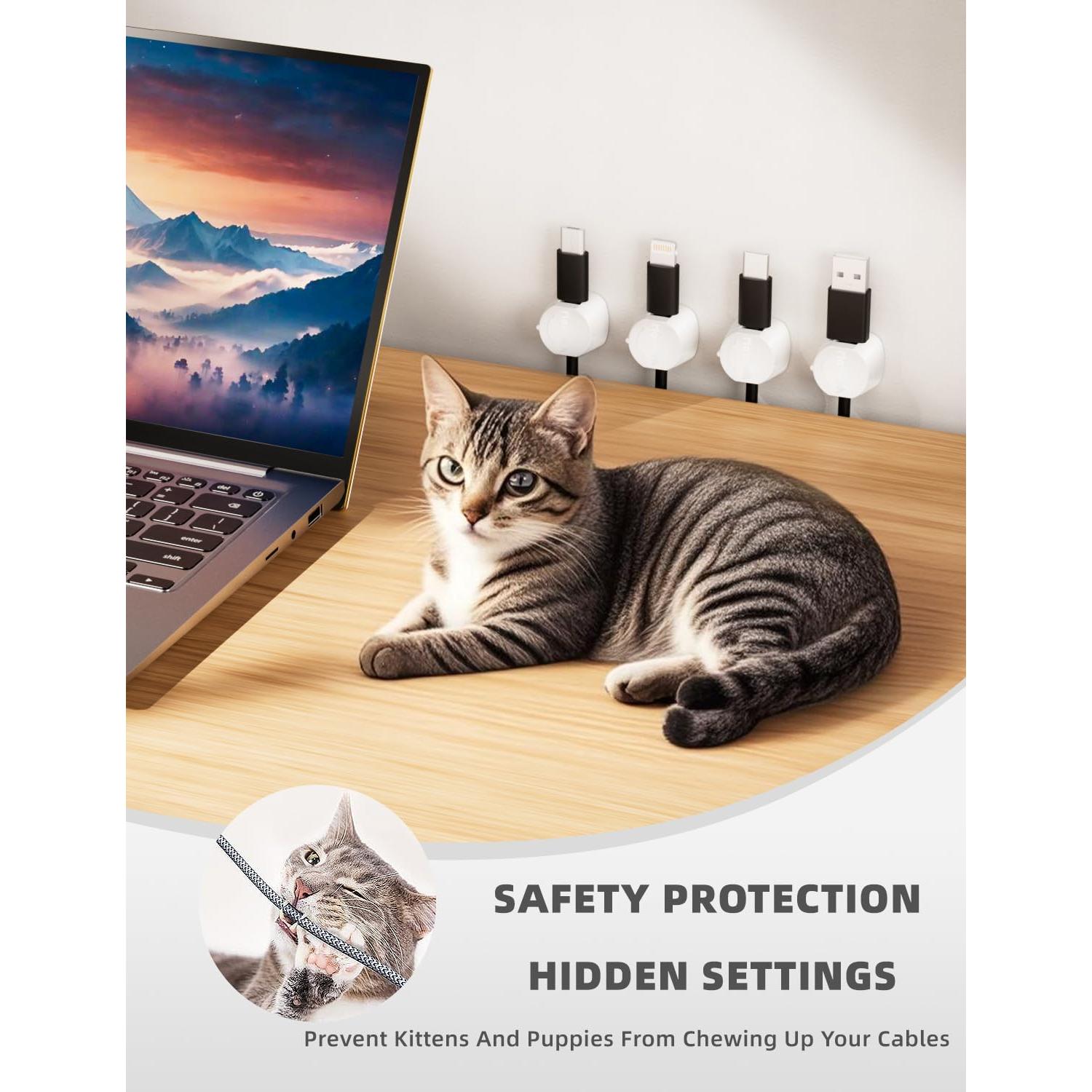 Organizador de Cables Maveek 9 Pack Magnético 360° Blanco