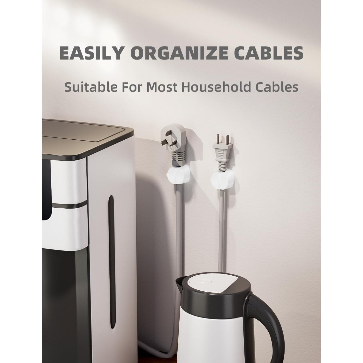 Organizador de Cables Maveek 9 Pack Magnético 360° Blanco