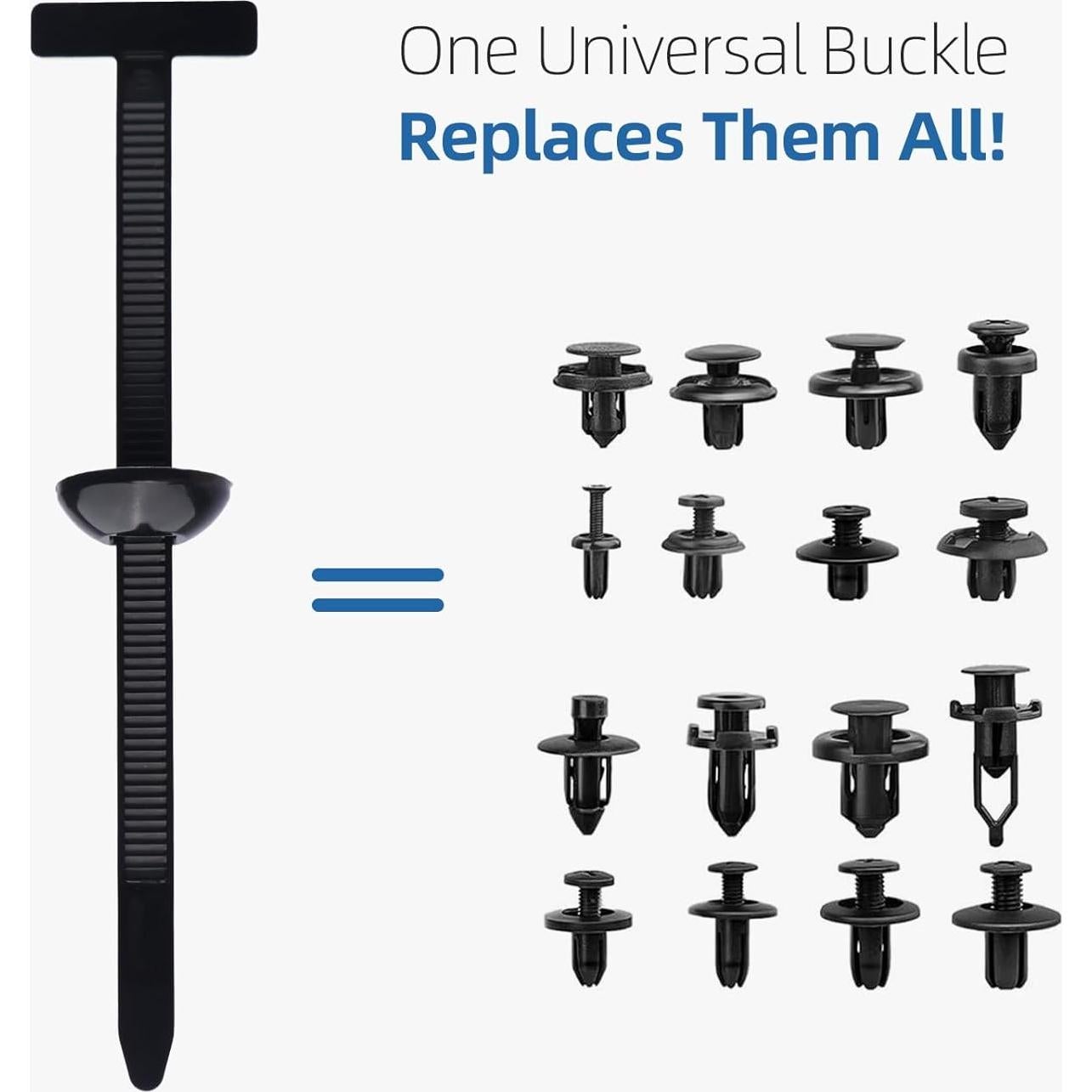 100 Clips de Brida Universal Daximo para Automóvil - Nylon Resistente