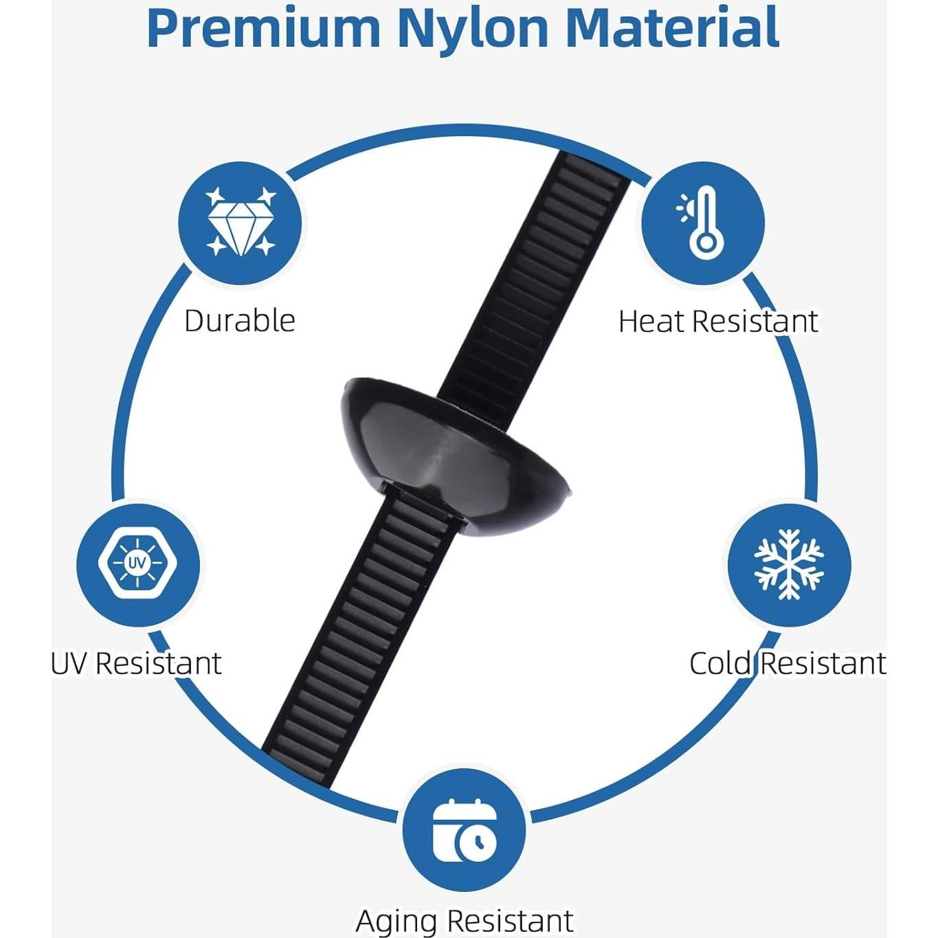 100 Clips de Brida Universal Daximo para Automóvil - Nylon Resistente