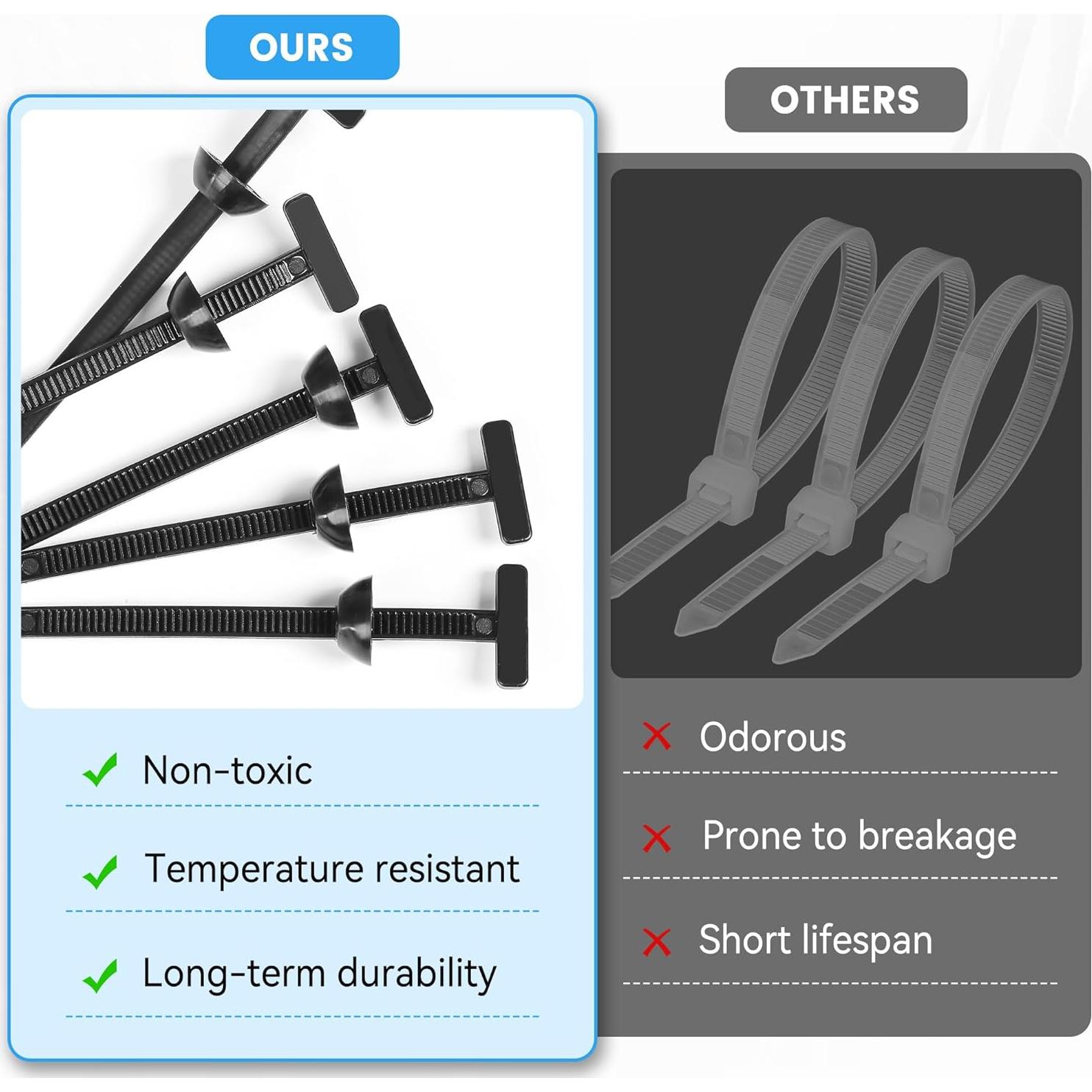 100 Piezas Hebilla de Cinta de Nylon GZXYA - Clips Resistentes UV