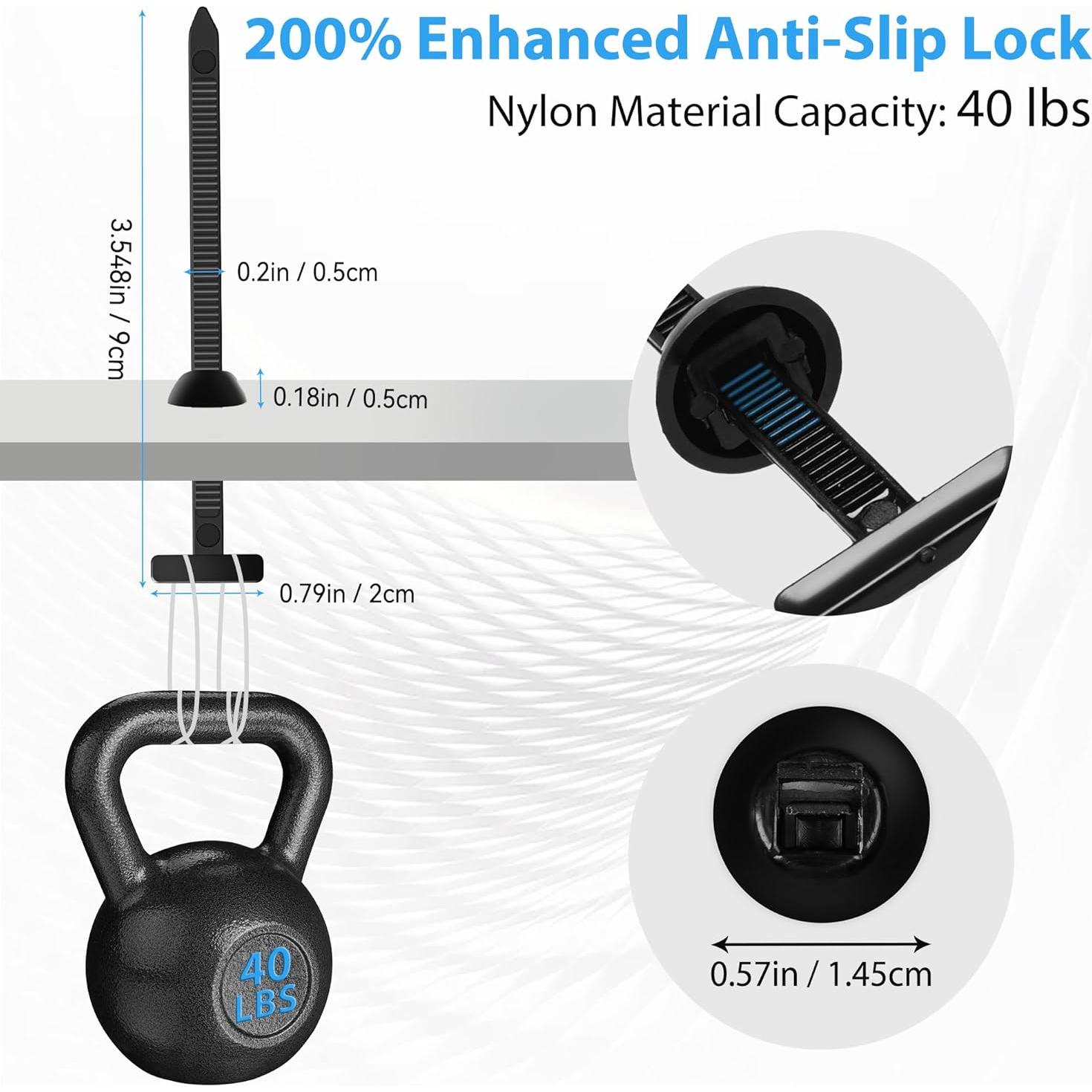 100 Piezas Hebilla de Cinta de Nylon GZXYA - Clips Resistentes UV