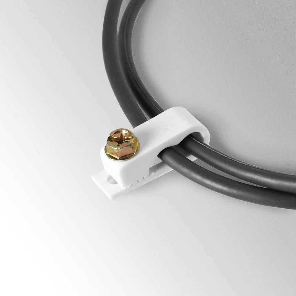 Clips de Tornillo Flexibles Skywalker 100 Unidades Blanco