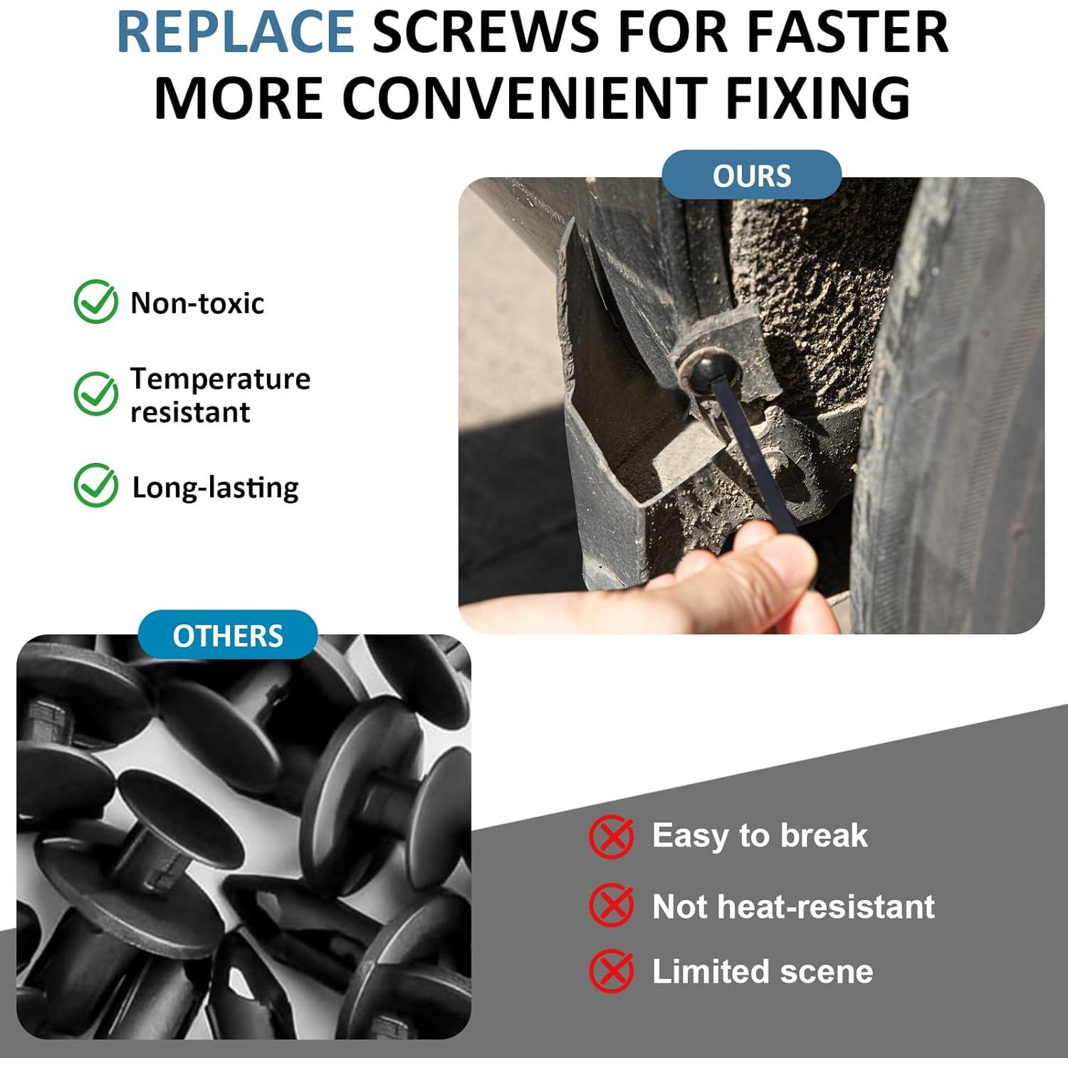 50 Hebillas de Cable Universal ZKENIRD de Nylon Auto-Bloqueo