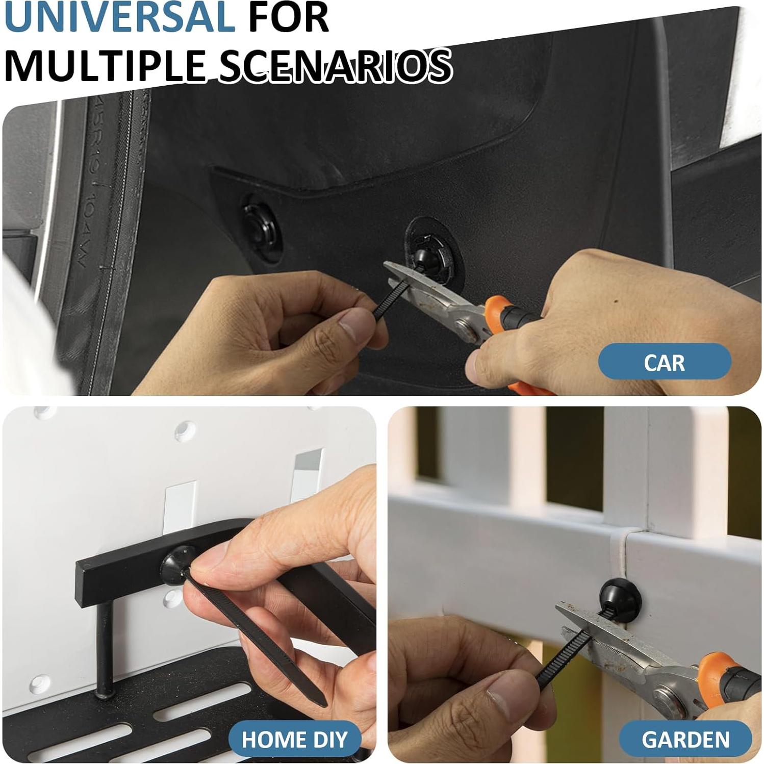 50 Hebillas de Cable Universal ZKENIRD de Nylon Auto-Bloqueo