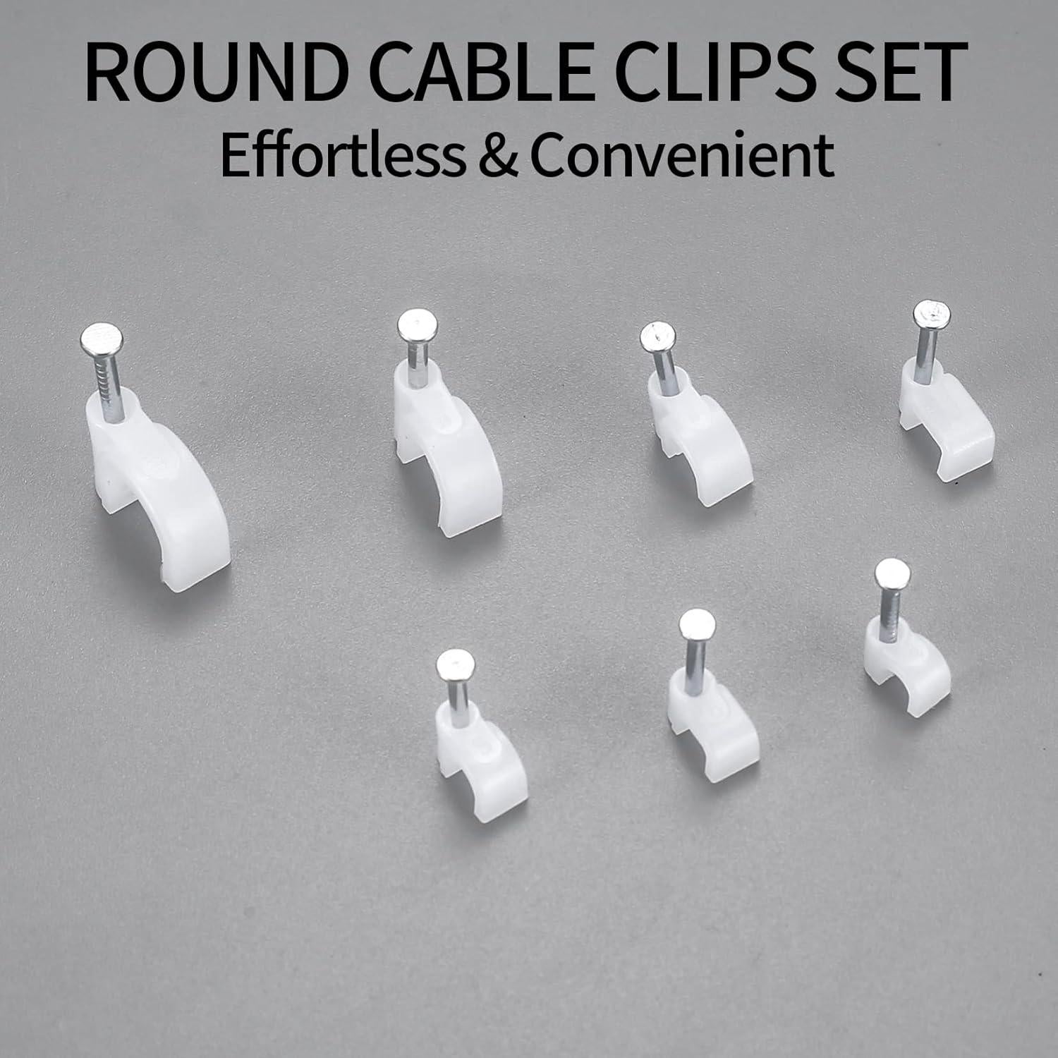 700 Clips de Cable con Clavos de Acero WSLLM - 4mm a 10mm