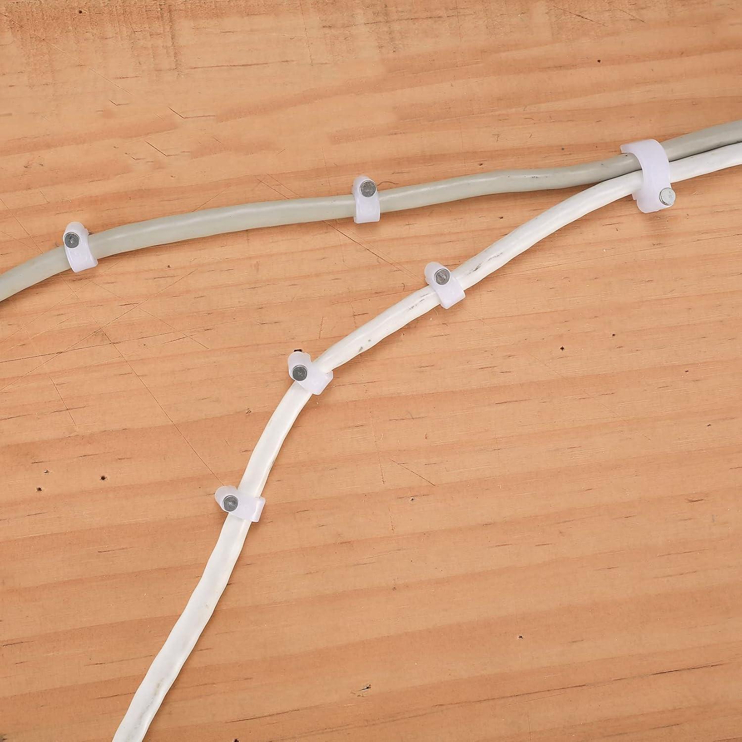 700 Clips de Cable con Clavos de Acero WSLLM - 4mm a 10mm