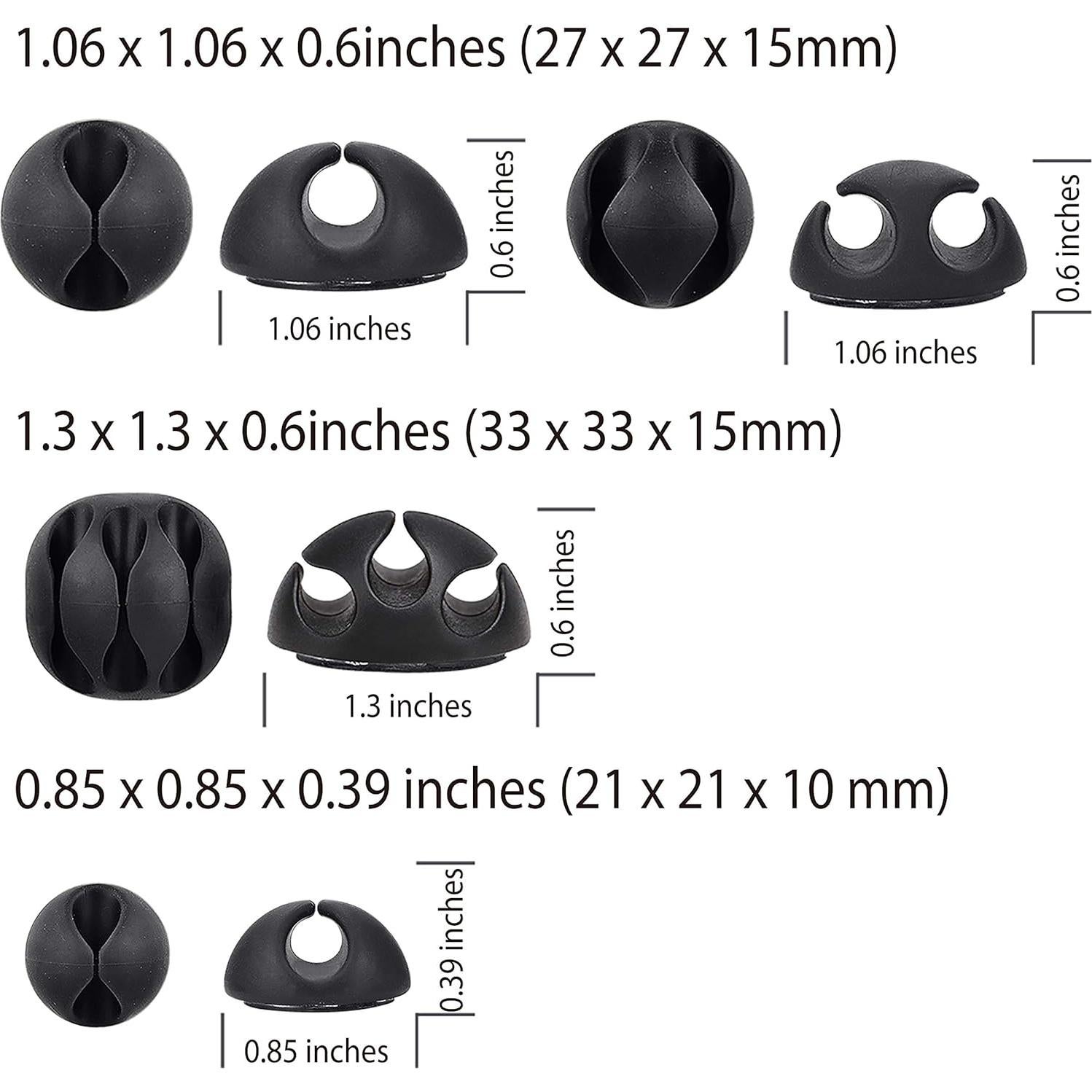 Clips de Cable Avantree 12 Piezas Organizador de Escritorio