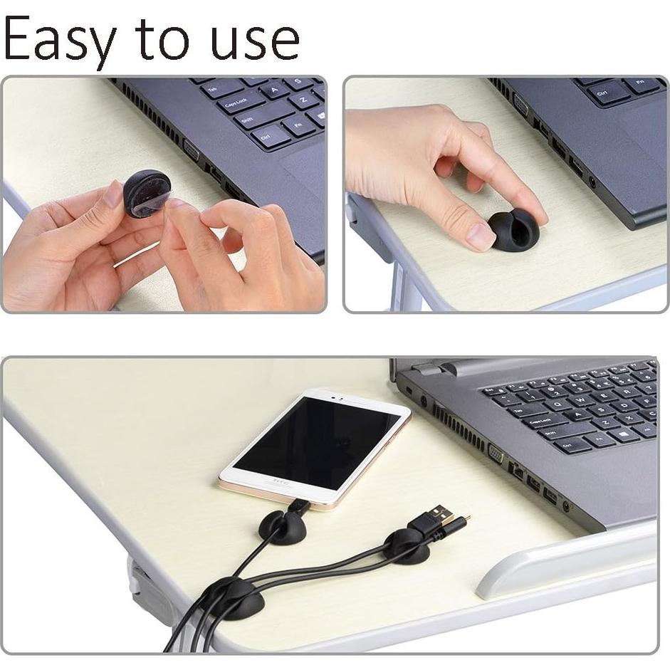 Clips de Cable Avantree 12 Piezas Organizador de Escritorio