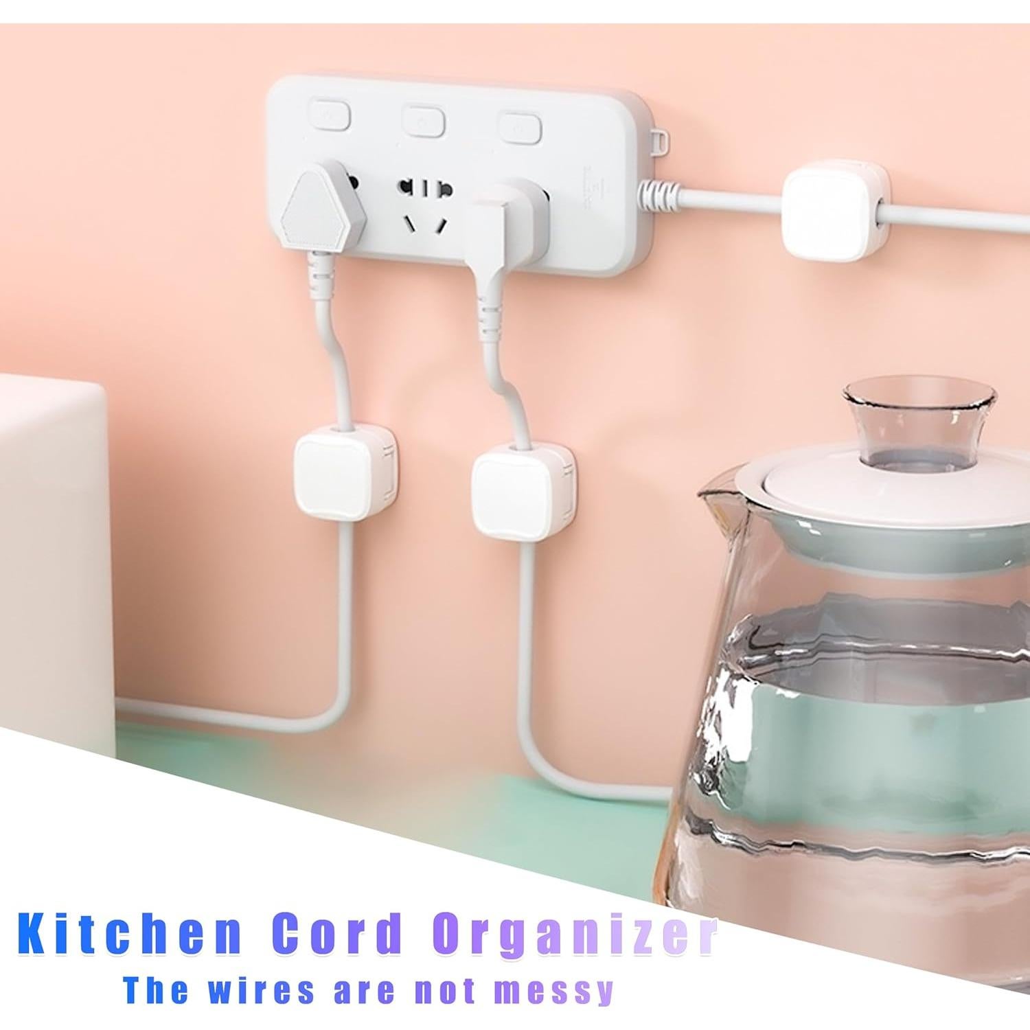 Organizador de Cables MCOTOP 12 PCS Adhesivo Blanco 0.68 cm