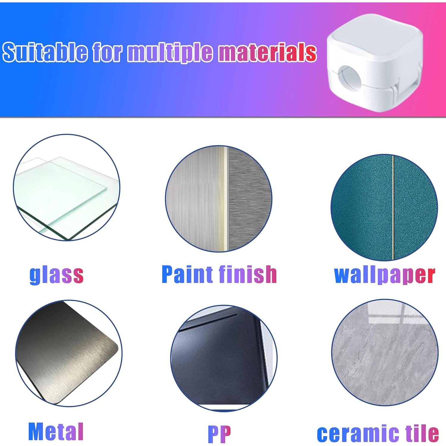 Organizador de Cables MCOTOP 12 PCS Adhesivo Blanco 0.68 cm