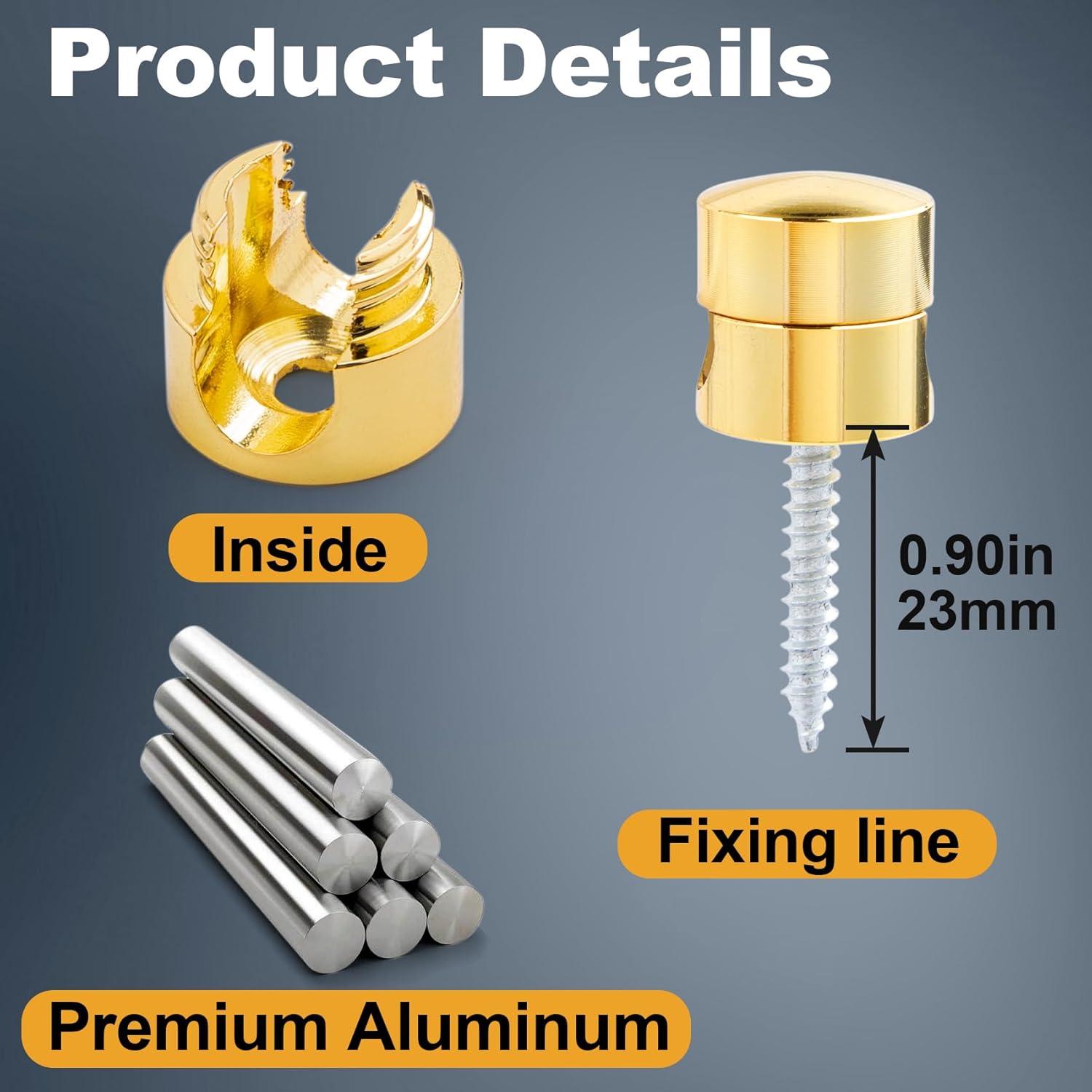 3 Soportes de Cable de Metal BEIQIYA Dorado para Escritorio