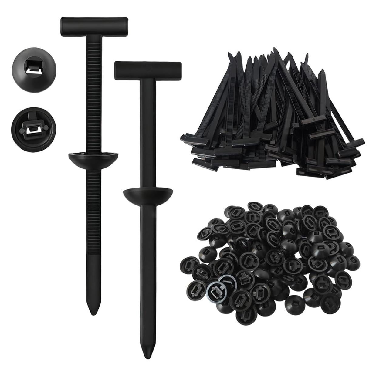 100 Bridas de Nylon Multifuncionales 9x2cm para Autos