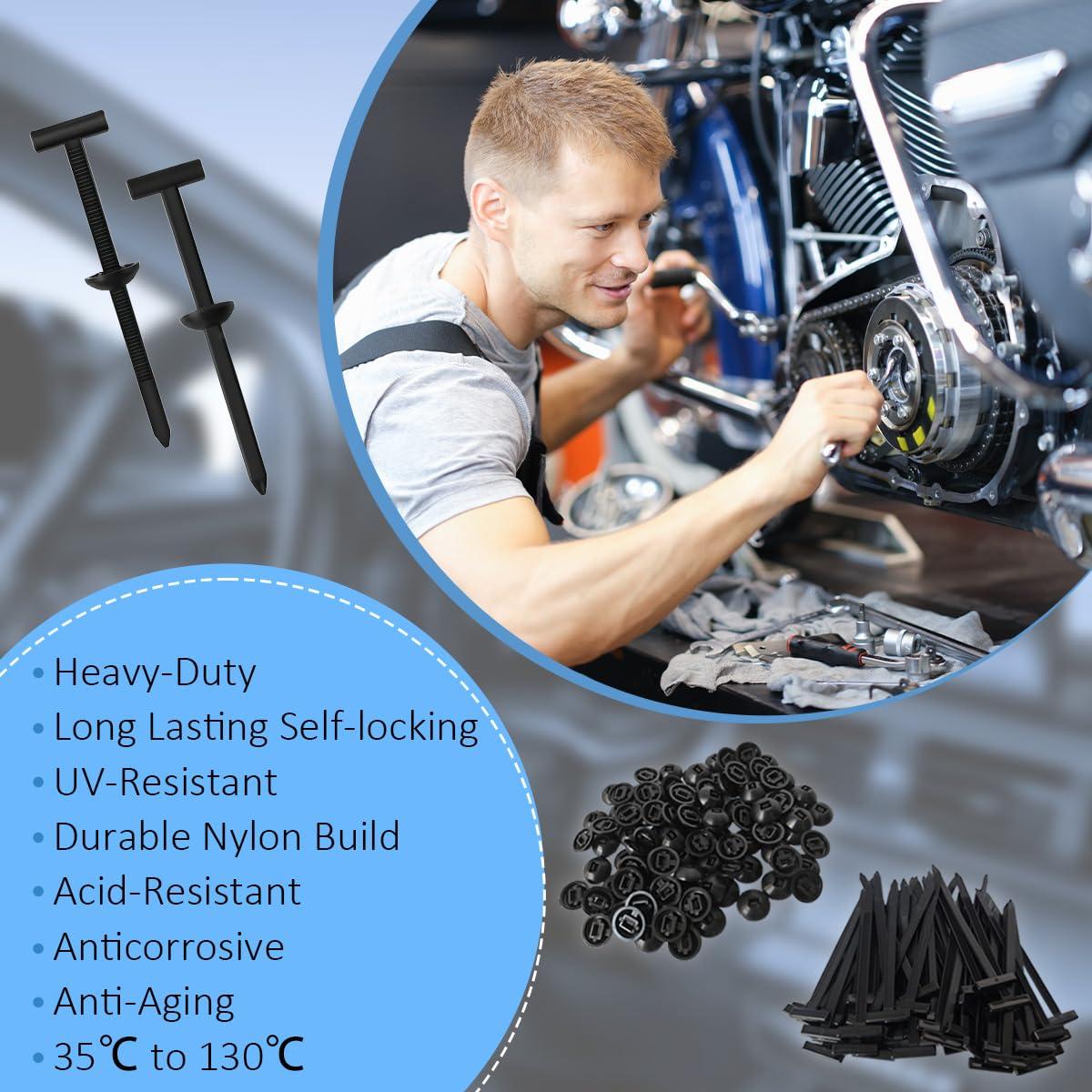 100 Bridas de Nylon Multifuncionales 9x2cm para Autos