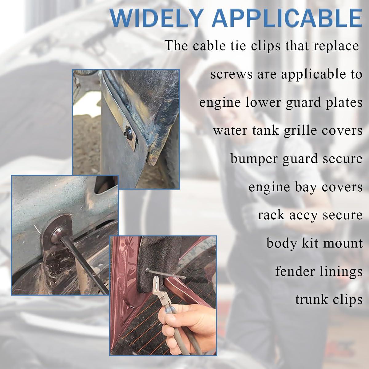 100 Bridas de Nylon Multifuncionales 9x2cm para Autos