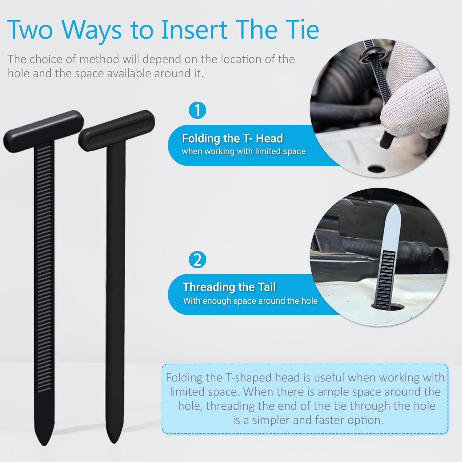 Hebilla de Brida de Nylon Universal Aymier 50 Pcs Auto-Bloqueante