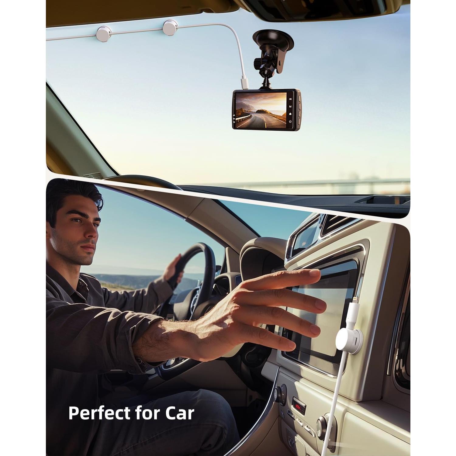 Organizador de Cables INCHOR 8 Pack Adhesivo Blanco