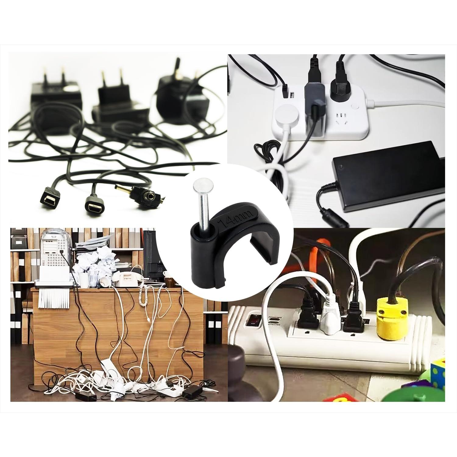 Clips de Cable Ethernet Mini Skater 100-Pack 14mm con Clavo