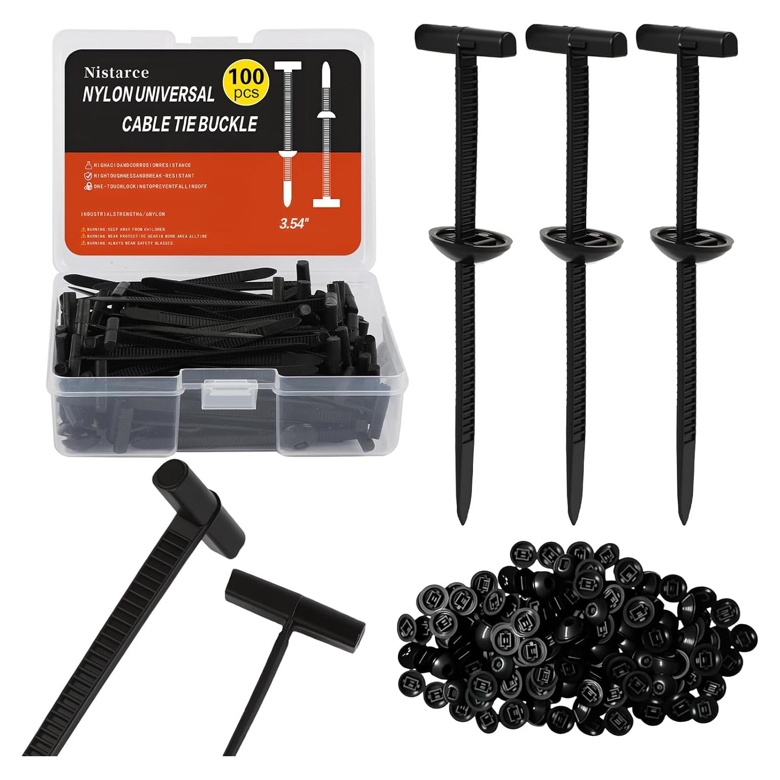 Clips de Hebilla de Brida de Nylon Universal Nistarce 100PCS