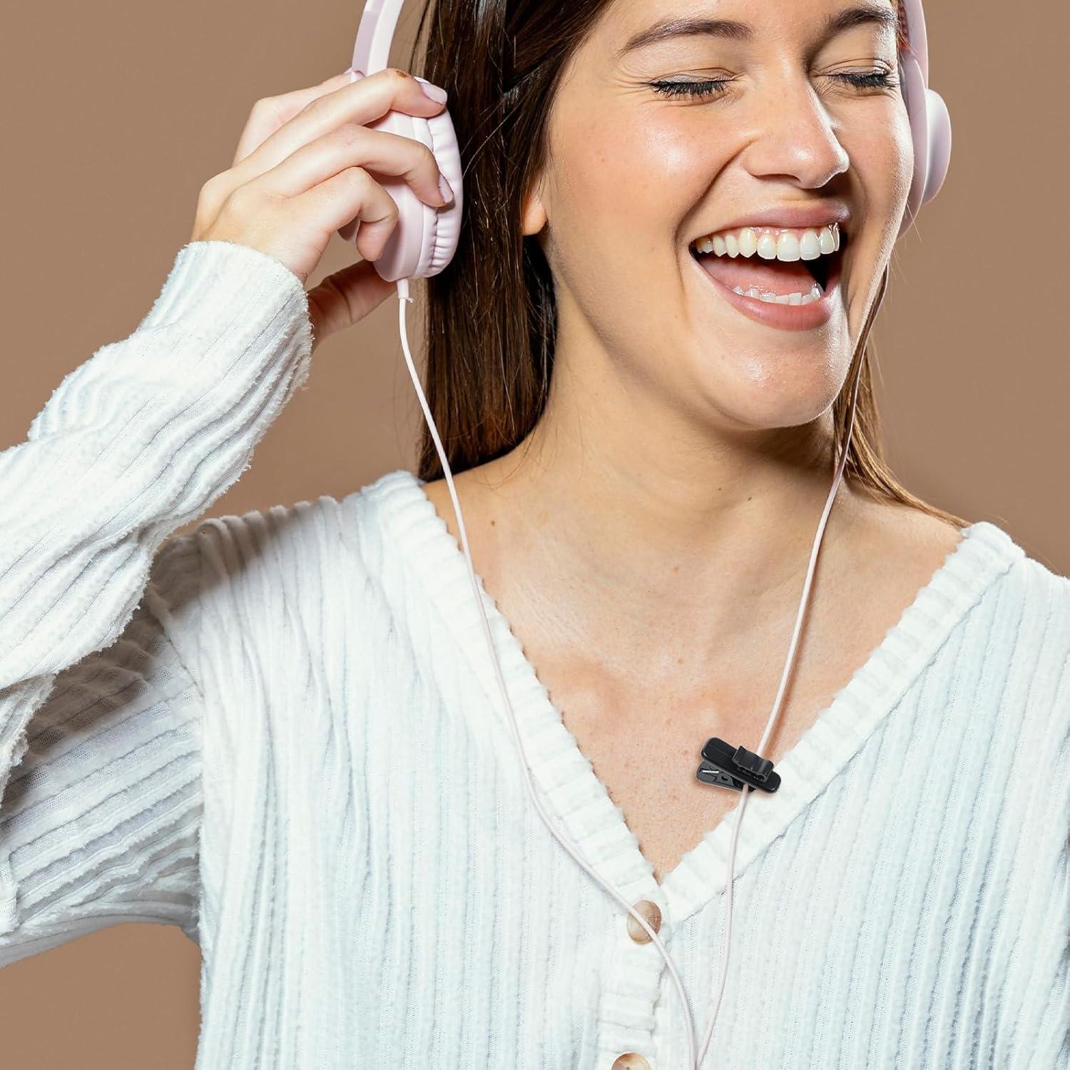 30 Clips de Micrófono de Solapa LIQWEI para Auriculares