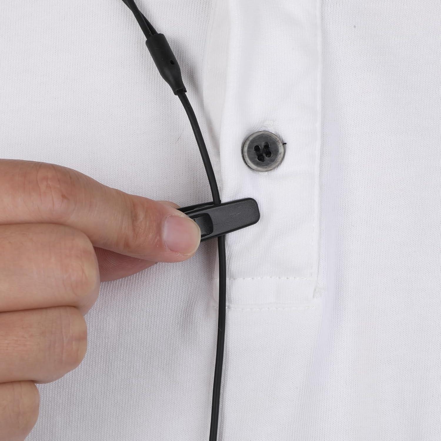 30 Clips de Micrófono de Solapa LIQWEI para Auriculares