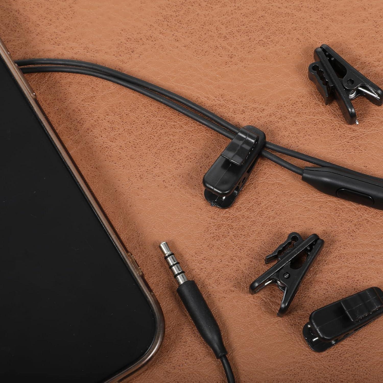 30 Clips de Micrófono de Solapa LIQWEI para Auriculares
