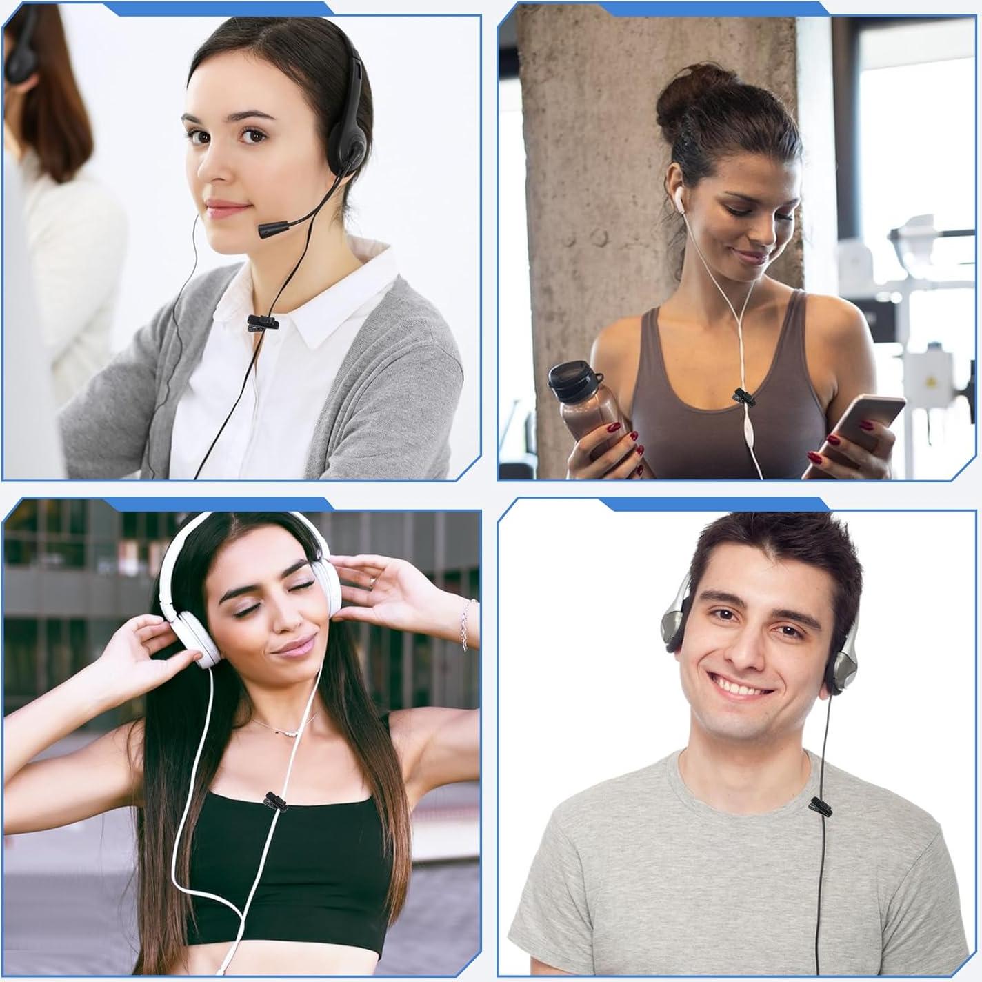 30 Clips de Micrófono de Solapa LIQWEI para Auriculares