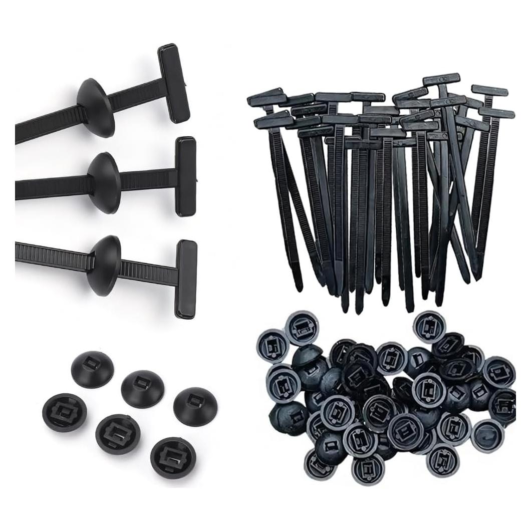 Paquete de 50 Clips de Hebilla de Nylon WoTravelPaL para Autos