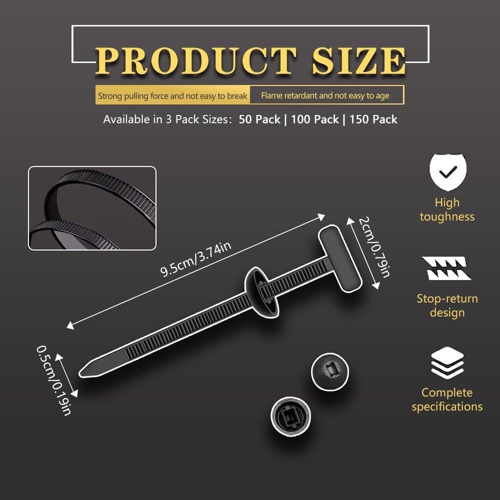 Paquete de 50 Clips de Hebilla de Nylon WoTravelPaL para Autos