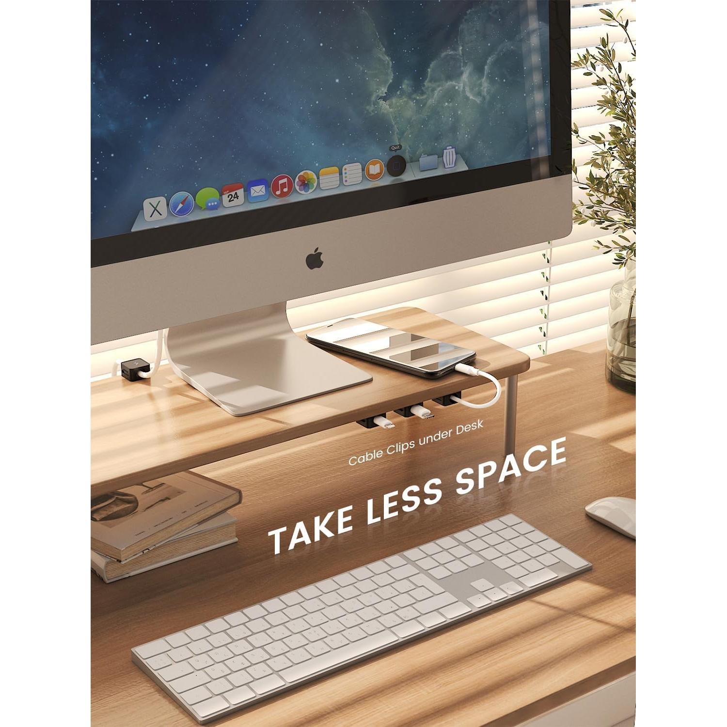 Paquete de 8 Clips Magnéticos Grizzly Supply para Cables Negro