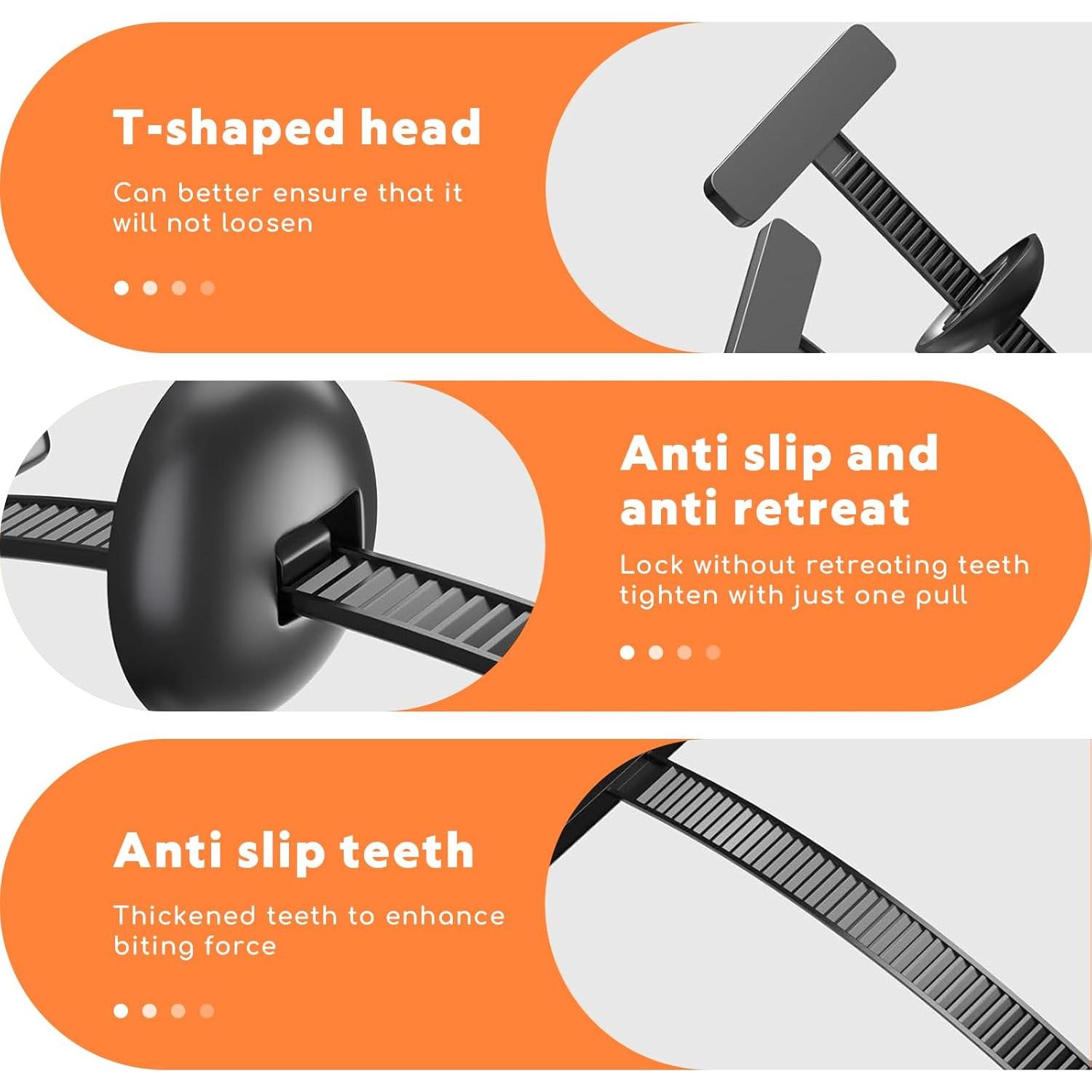 Bridas de Nylon Eptchn 20 Piezas 8.89 cm Alta Resistencia