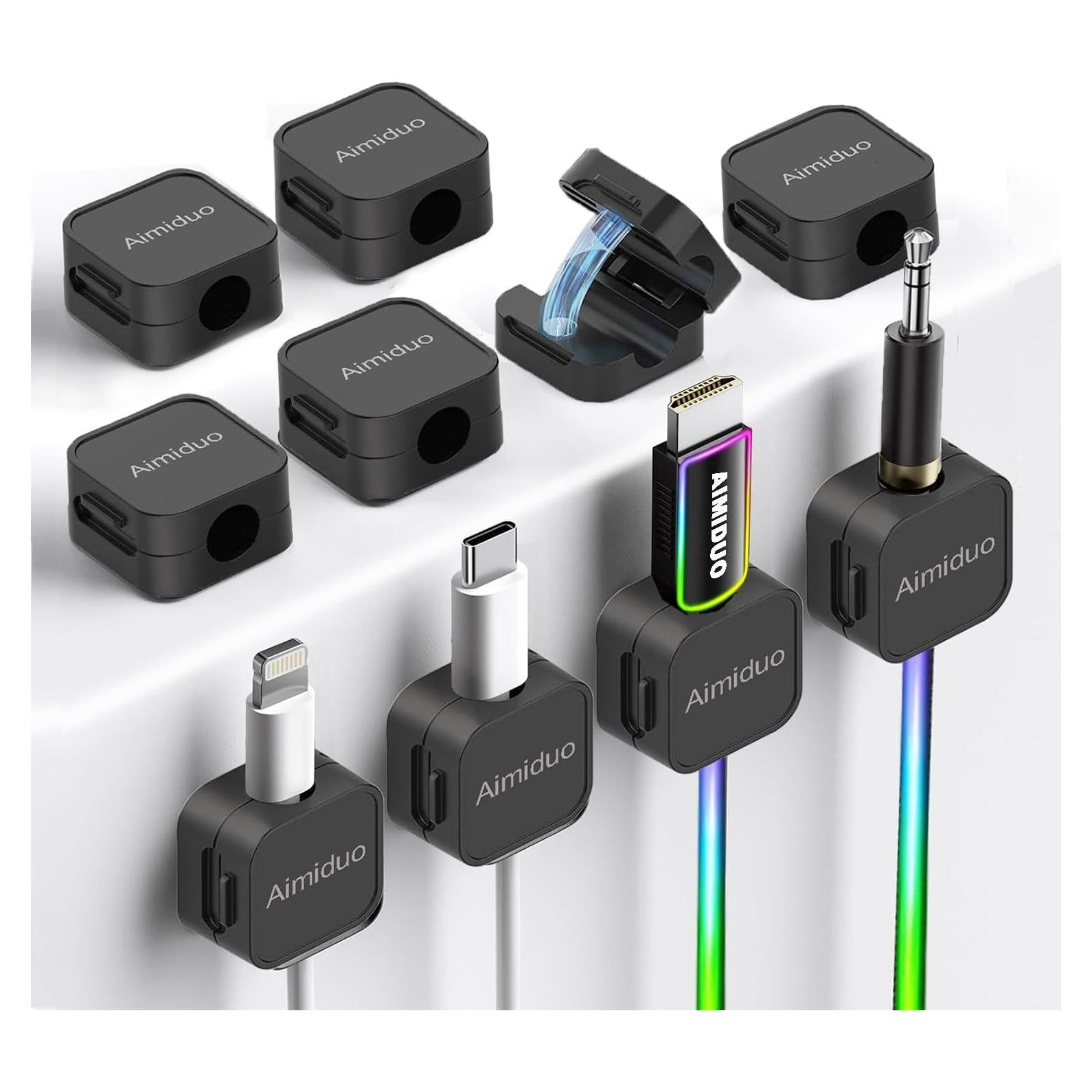 Organizador de Cables Magnético Aimiduo - Paquete de 10 Clips