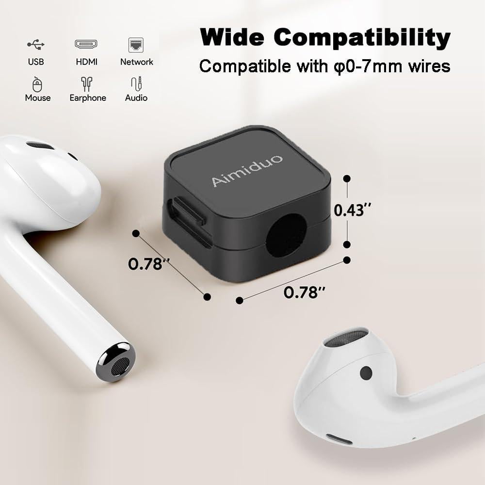 Organizador de Cables Magnético Aimiduo - Paquete de 10 Clips