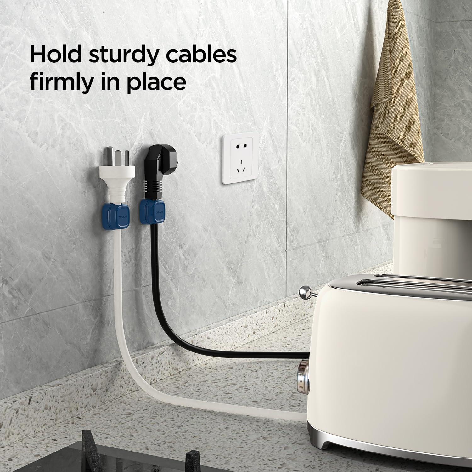 6 Clips Magnéticos Organizador de Cables CAPERCASE Azul