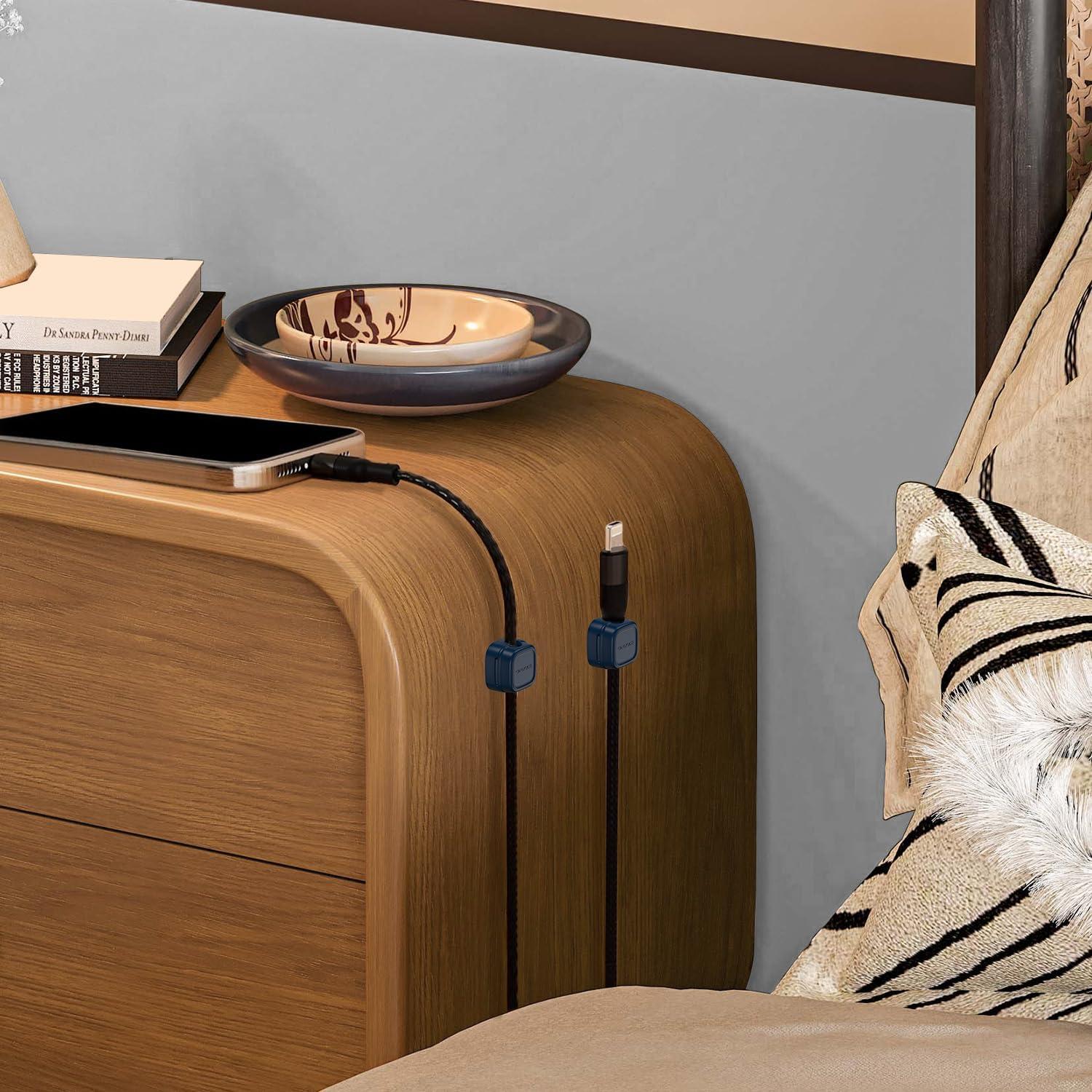 6 Clips Magnéticos Organizador de Cables CAPERCASE Azul