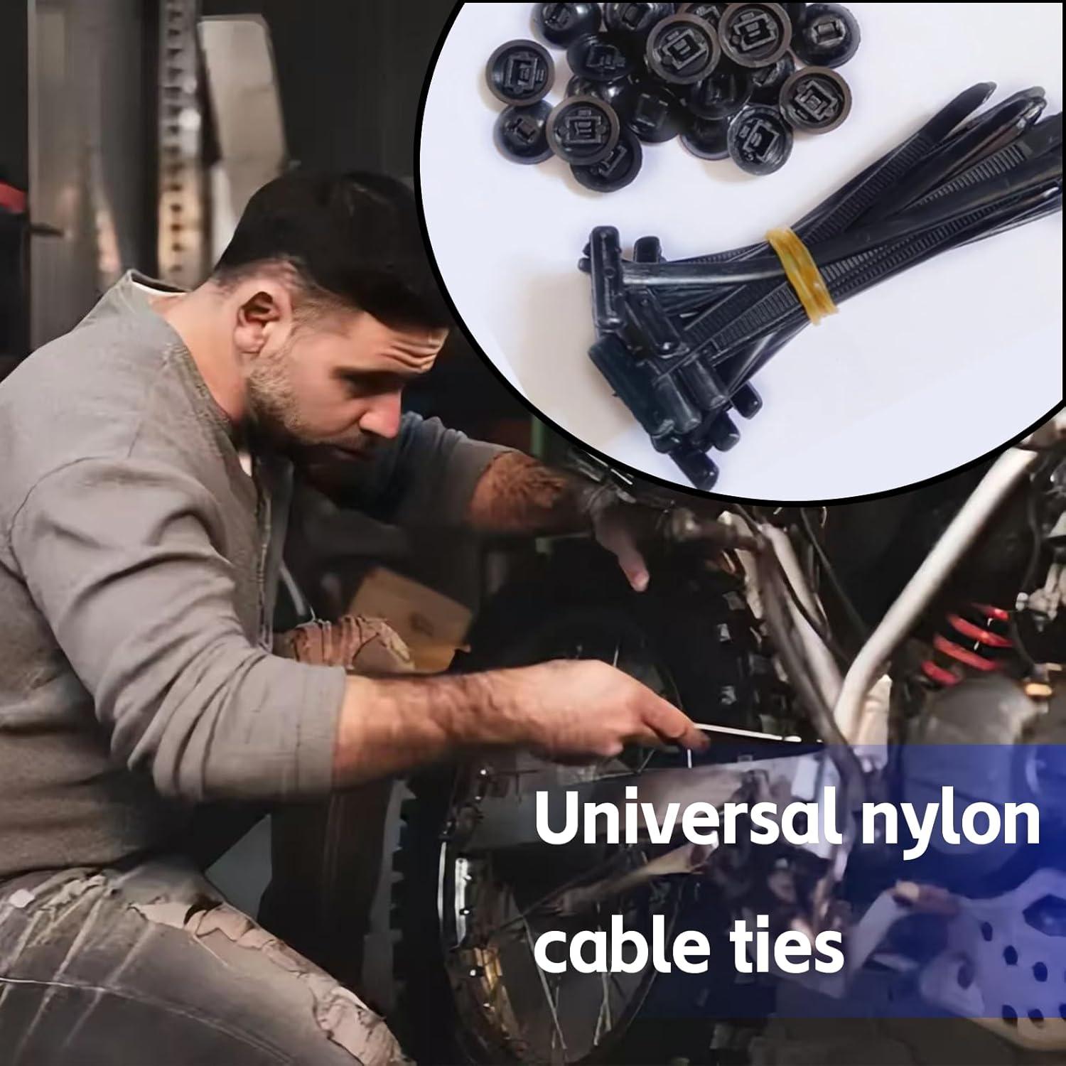 Bridas Universales de Nylon 100PCS Genérico 10.16cm Auto-Bloqueo