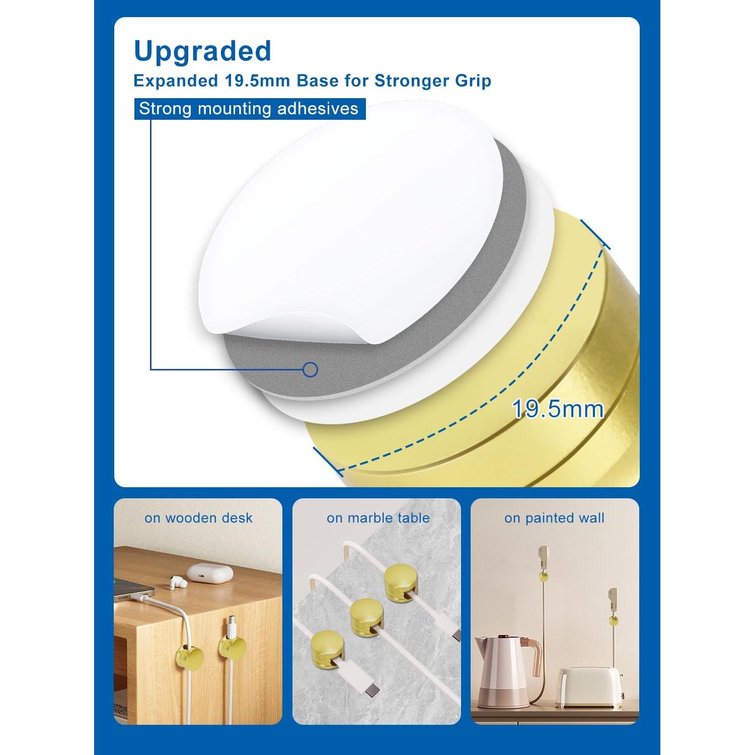 Paquete de 3 Clips de Gestión de Cables Kofuyni Adhesivos