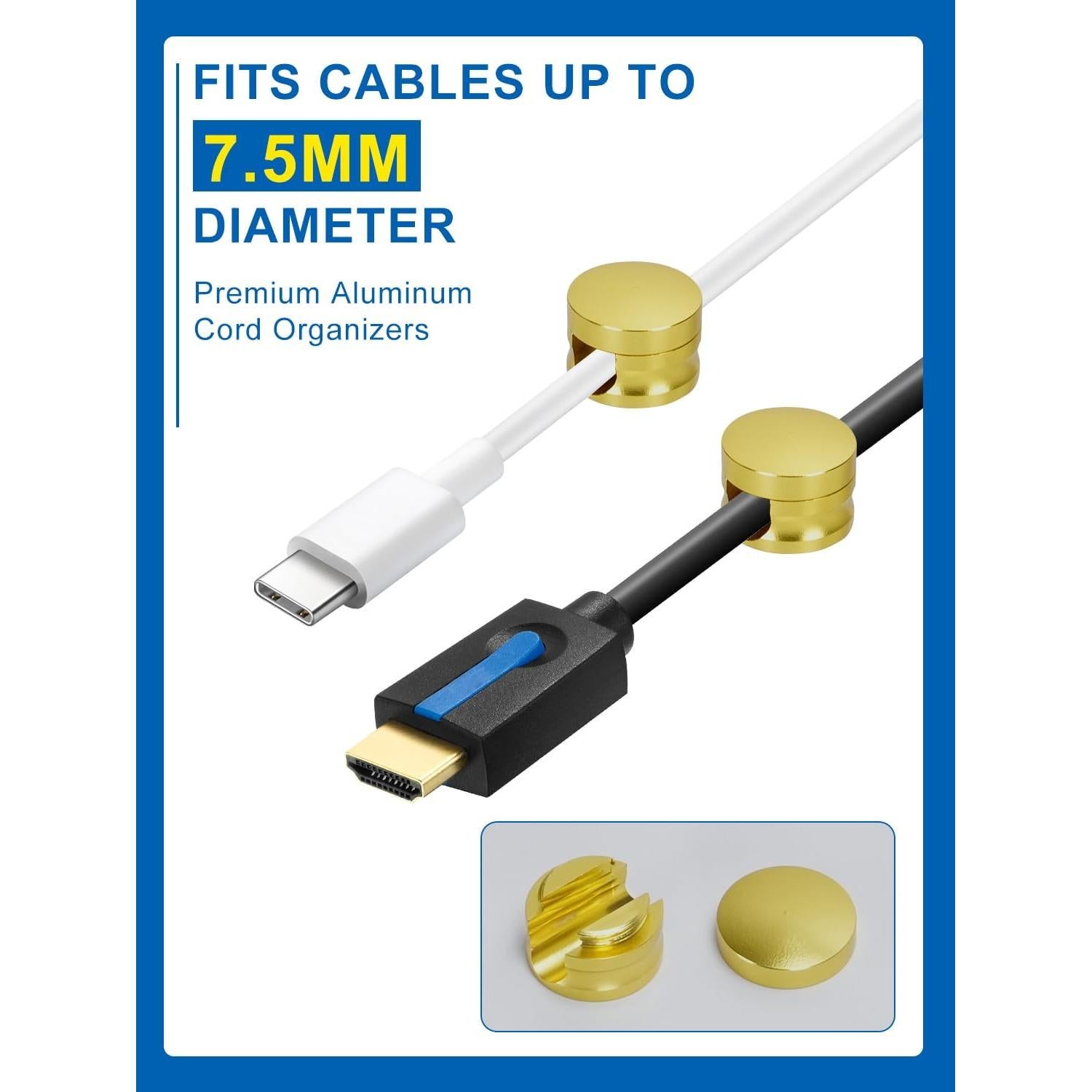 Paquete de 3 Clips de Gestión de Cables Kofuyni Adhesivos