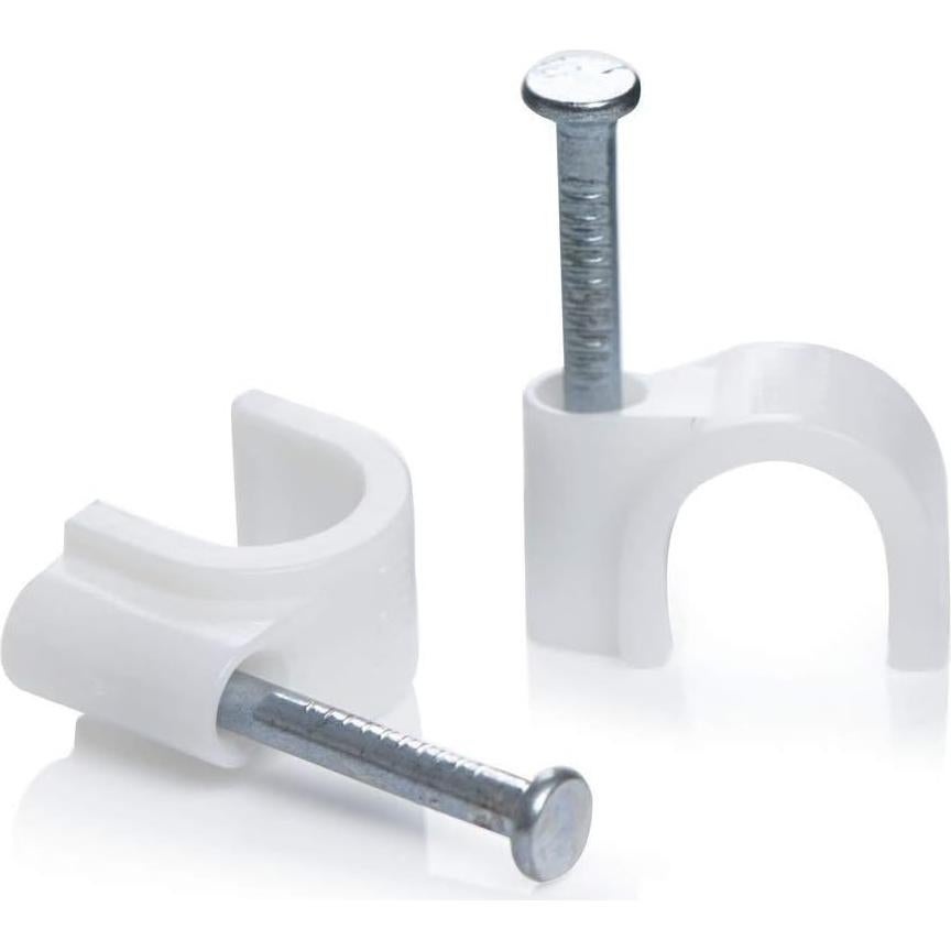 Clips de Cable TENINYU 200 Pcs 7mm para Gestión de Cables - Blanco